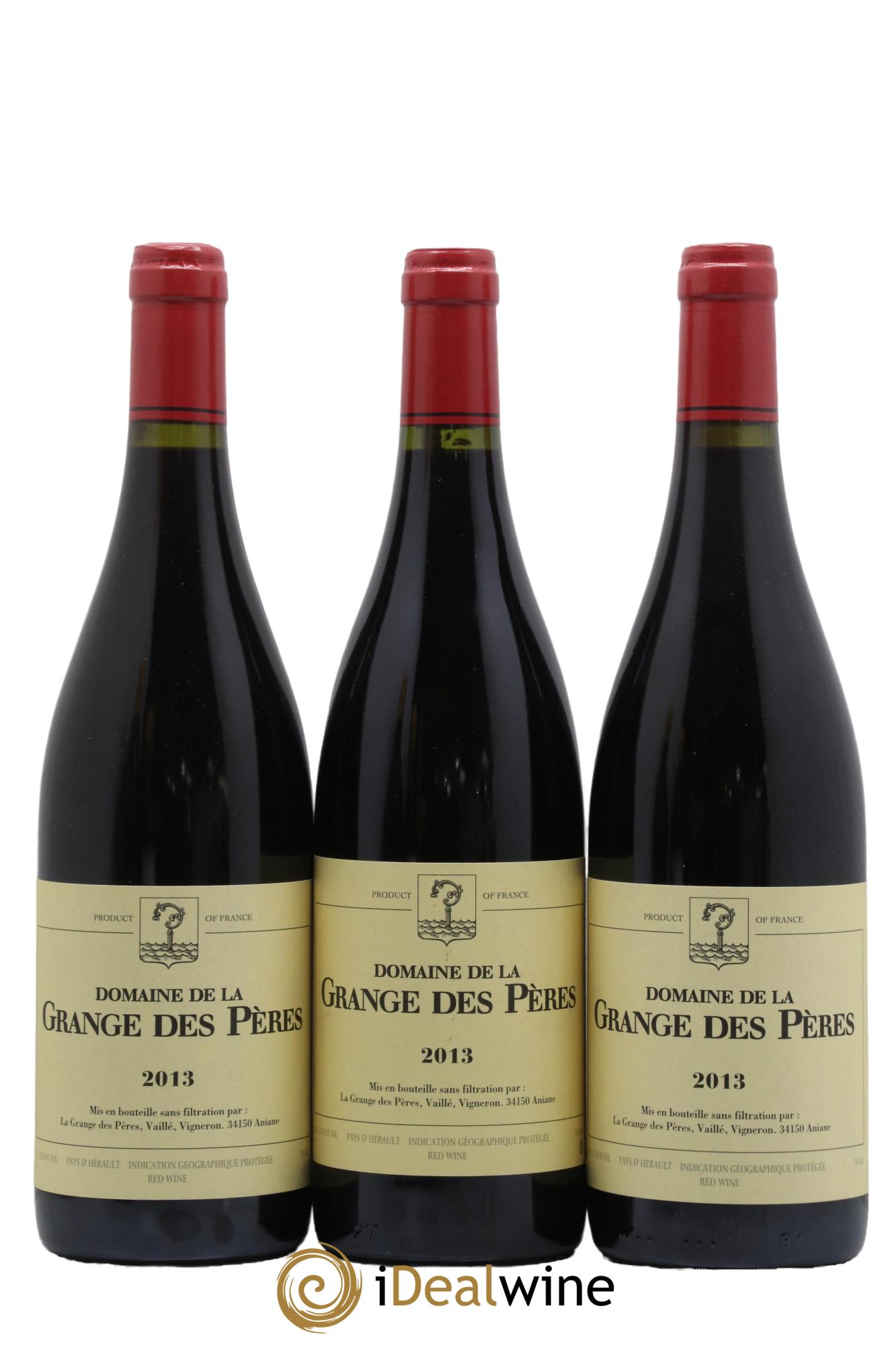 IGP Pays d'Hérault Grange des Pères Laurent Vaillé 2013 - Lot of 3 bottles - 0