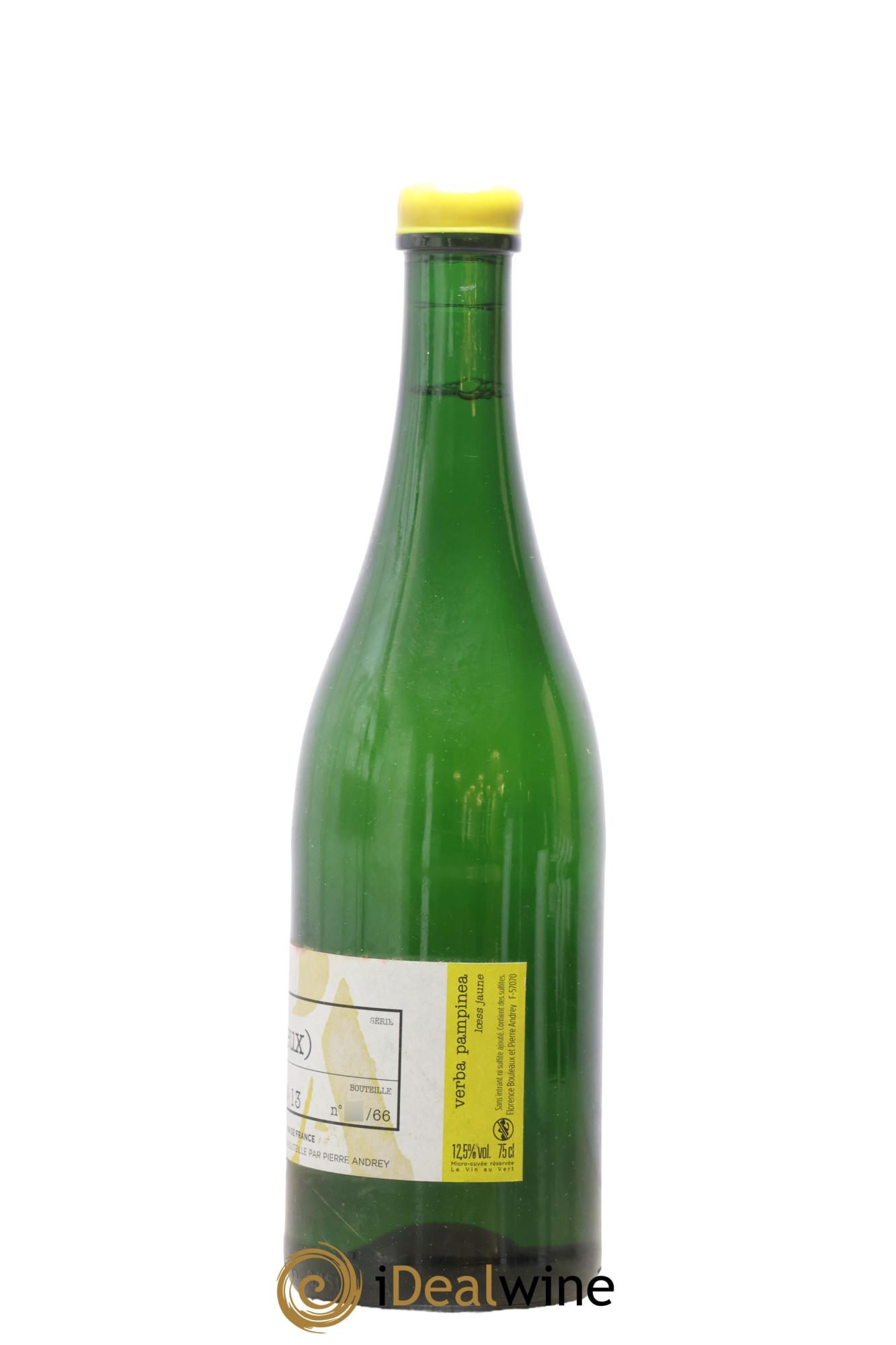 Vin de France Verba Pampinea Auxerrois Florence Bouleaux et Pierre Andrey 2017 - Lot of 1 bottle - 1