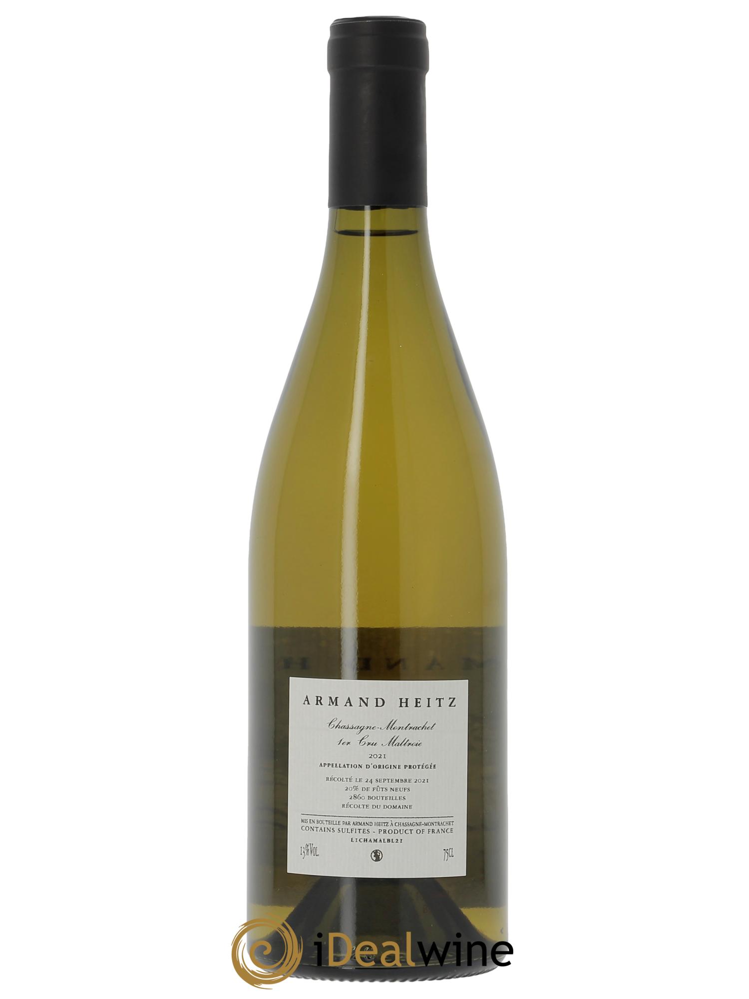 Chassagne-Montrachet 1er Cru La Maltroie Armand Heitz 2021 - Lot of 1 bottle - 1