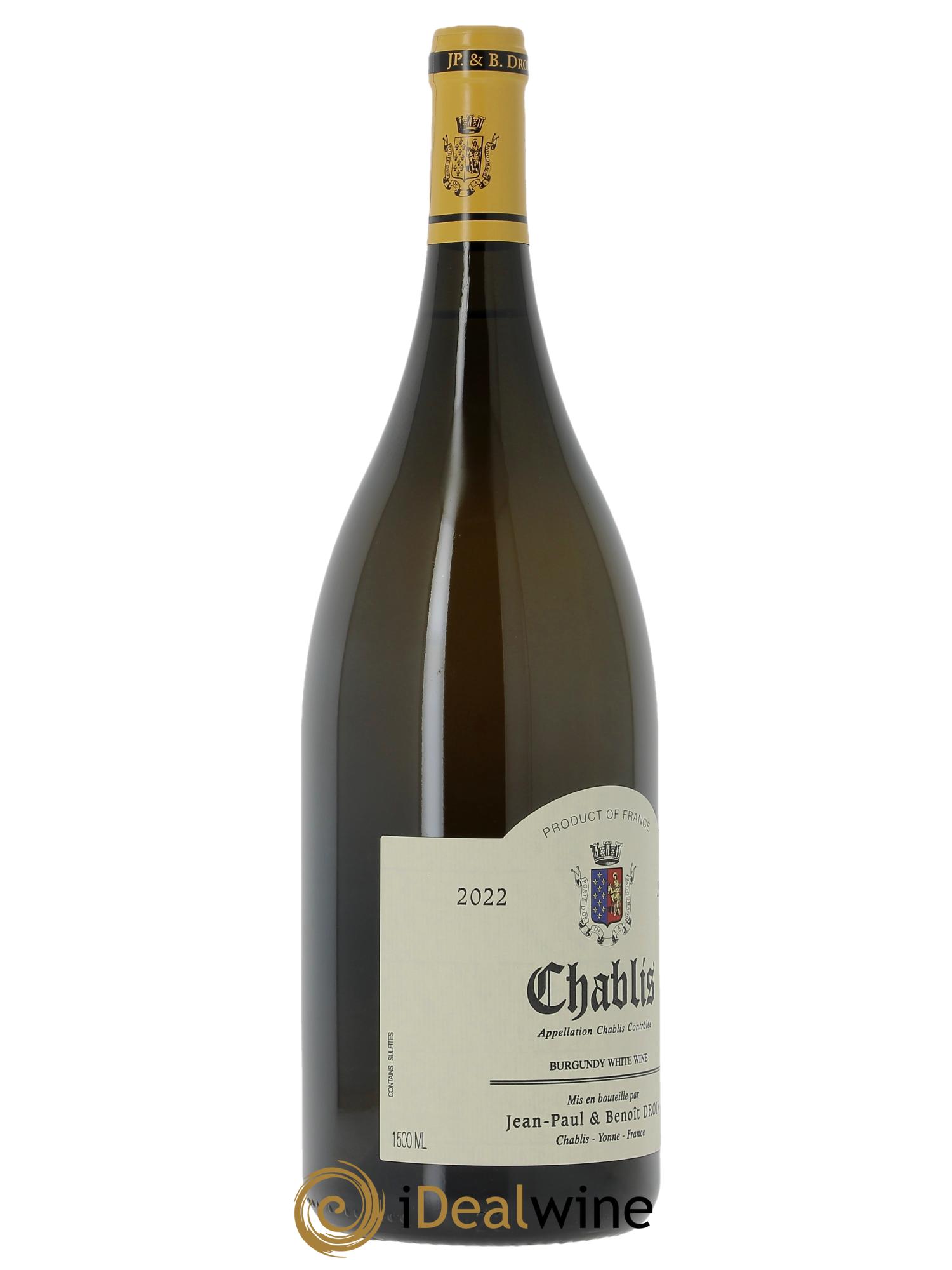 Chablis Jean-Paul & Benoît Droin (Domaine)  2022 - Lot de 1 magnum - 2