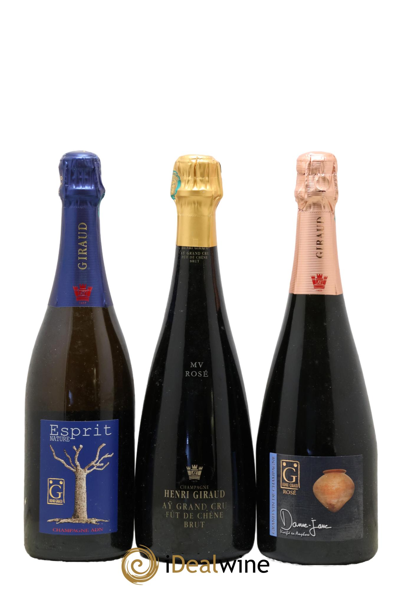 Champagne Coffret Collection Henri Giraud Expérience (MV 16, MV Rosé, Esprit Nature, Dame Jane Rosé, Hommage au Pinot Noir, Blanc de Craie) - Lot of 6 bottles - 3