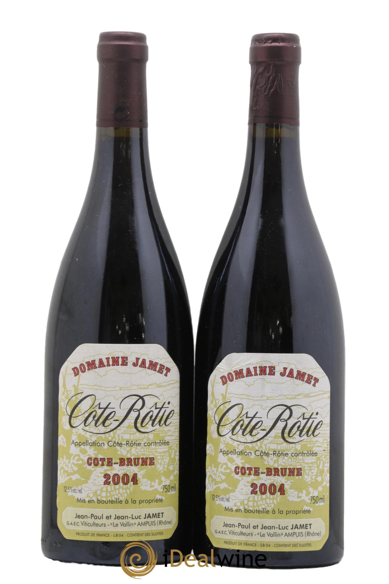 Côte-Rôtie Côte Brune Jamet (Domaine) 2004 - Posten von 2 Flaschen - 0