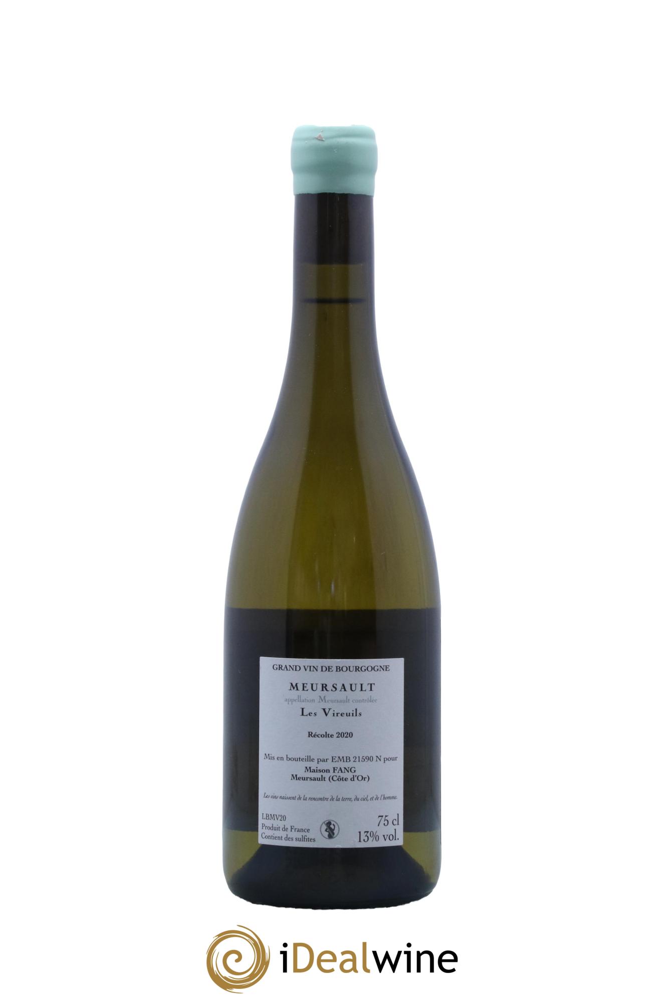 Meursault Vireuils Maison Fang 2020 - Lot de 1 bouteille - 1