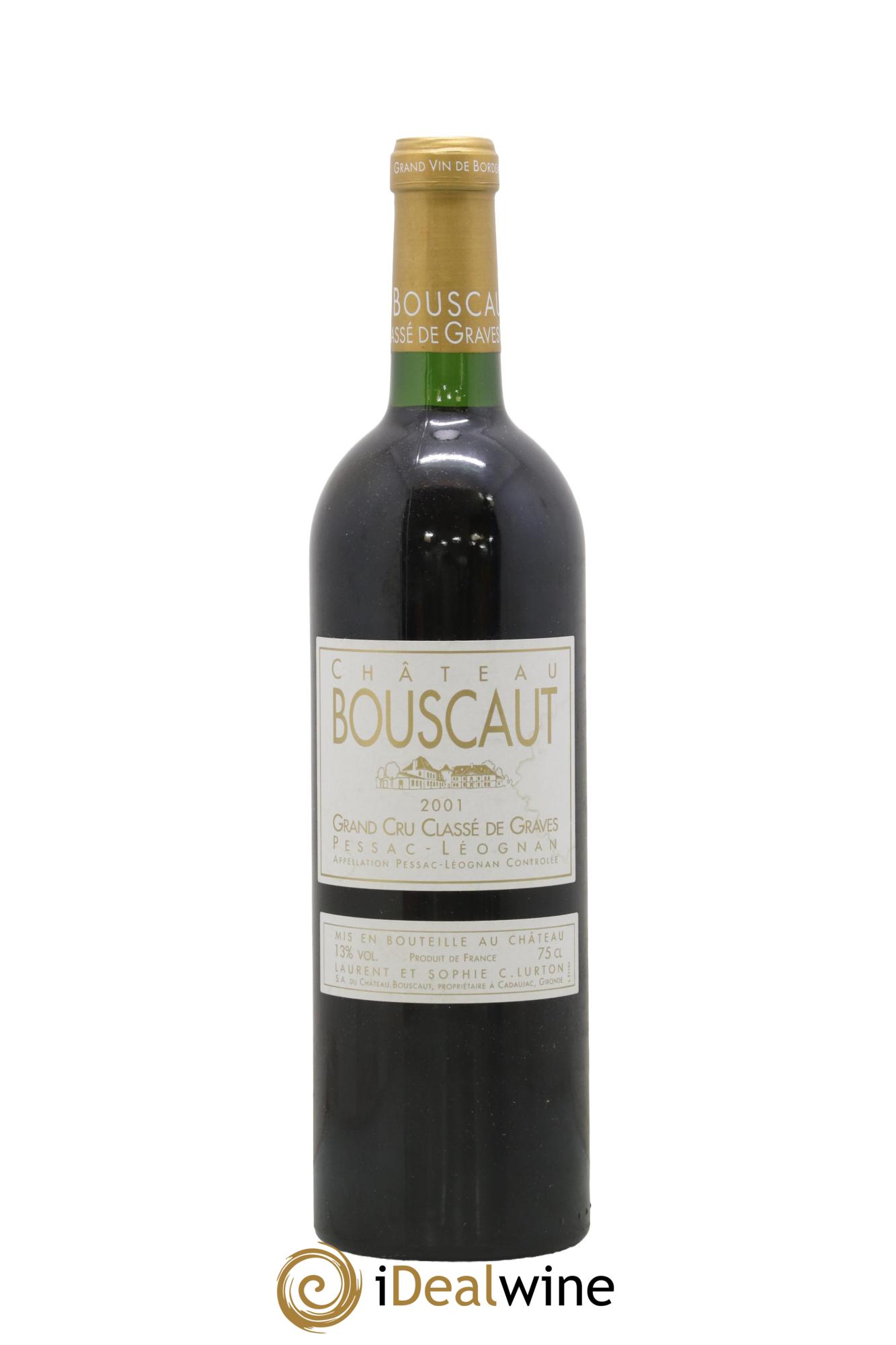Château Bouscaut Cru Classé de Graves 2001 - Lot de 1 bouteille - 0