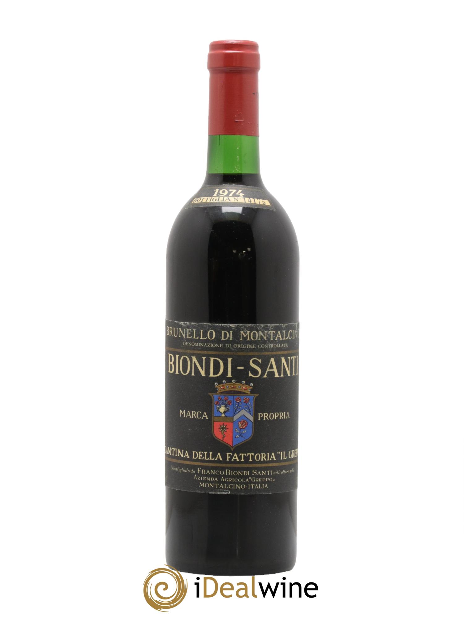 Brunello di Montalcino DOCG Biondi-Santi Tenuta Greppo 1974 - Lot de 1 bouteille - 0