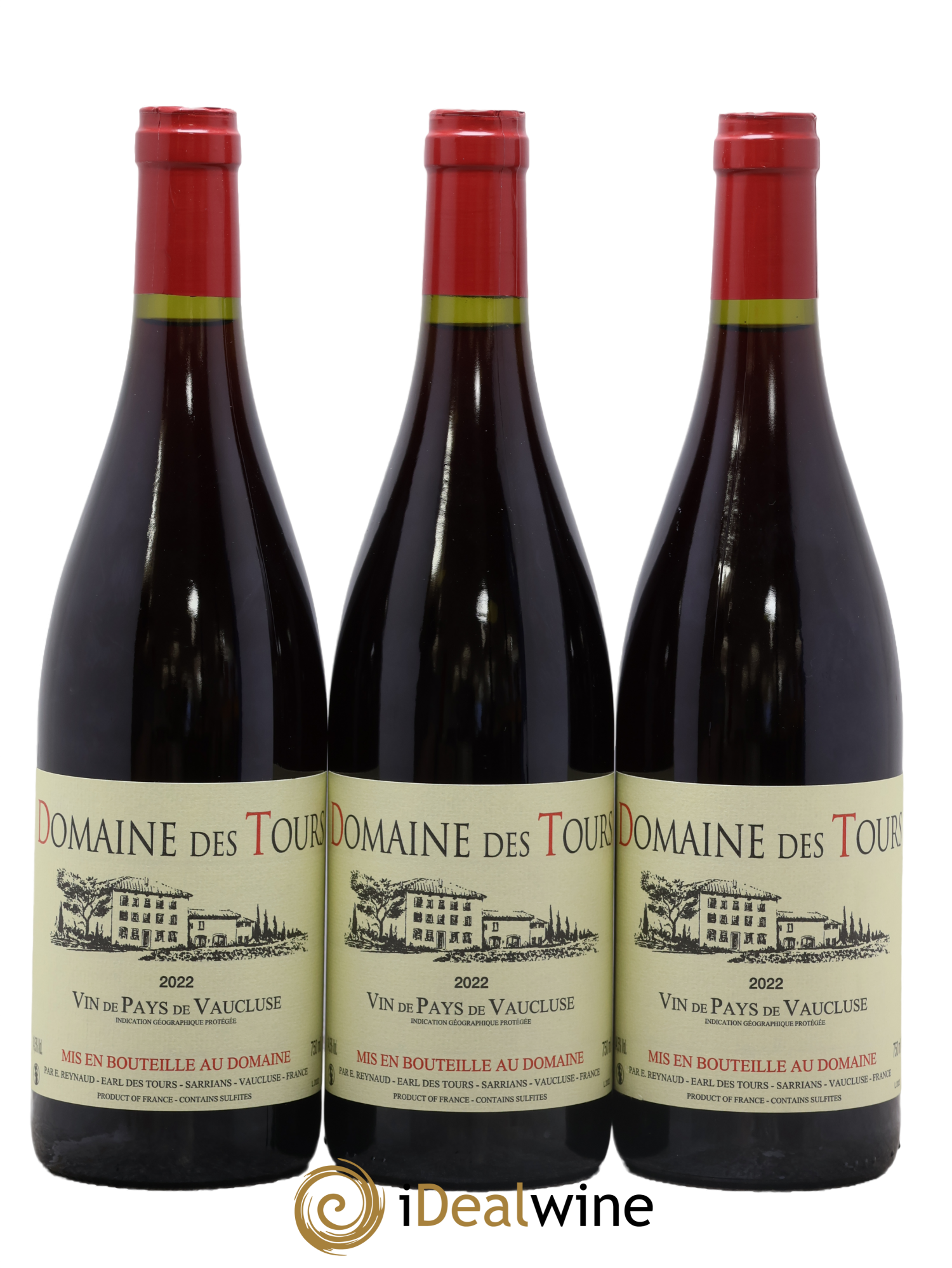 Vaucluse (Vin de Pays de Vaucluse) Domaine des Tours Emmanuel Reynaud 2022 - Lot de 3 bouteilles - 0