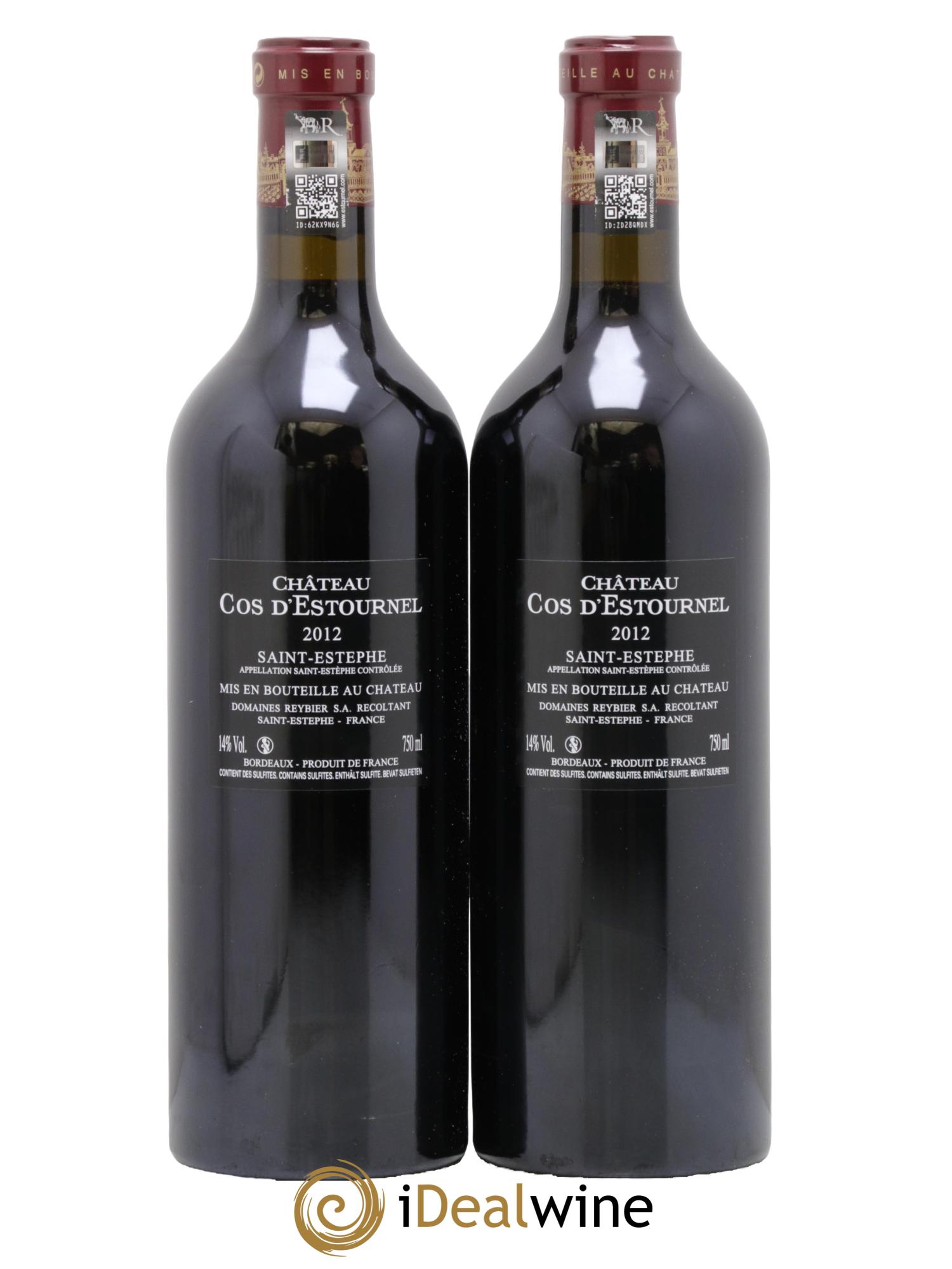 Cos d'Estournel 2ème Grand Cru Classé 2012 - Lot of 2 bottles - 1