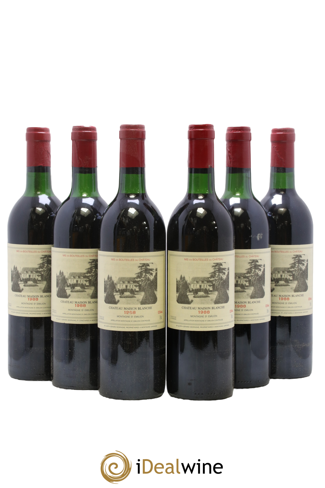 Château Maison Blanche 1988 - Lot de 6 bouteilles - 0