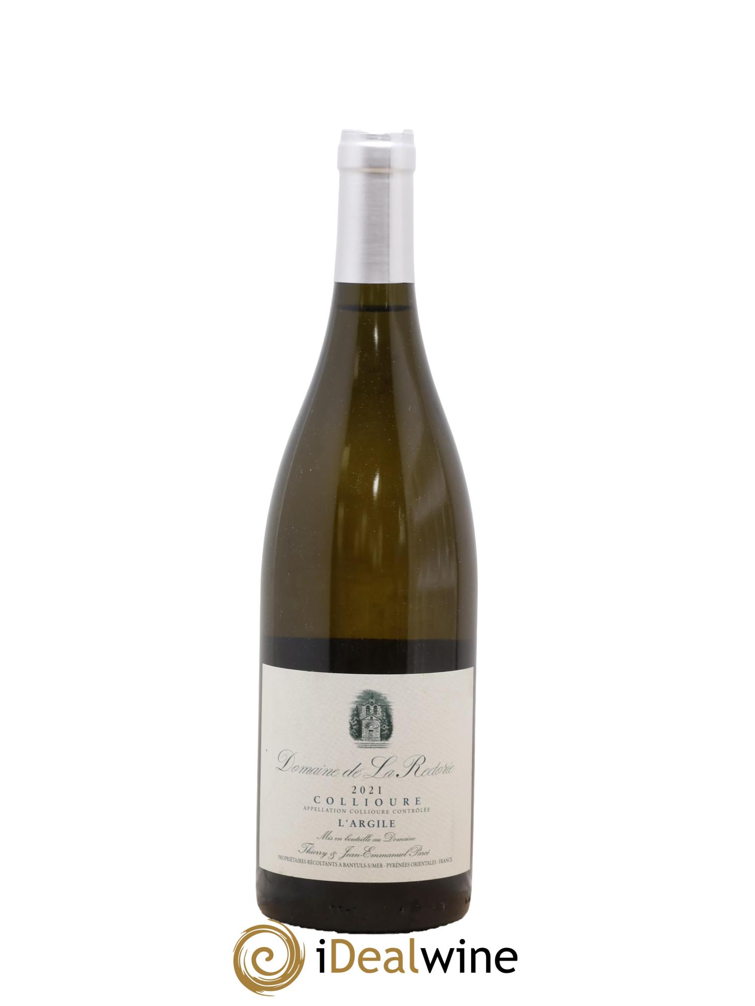 Collioure La Rectorie (Domaine de) L'Argile Thierry et Jean Emmanuel Parcé 2021 - Lot of 1 bottle - 0