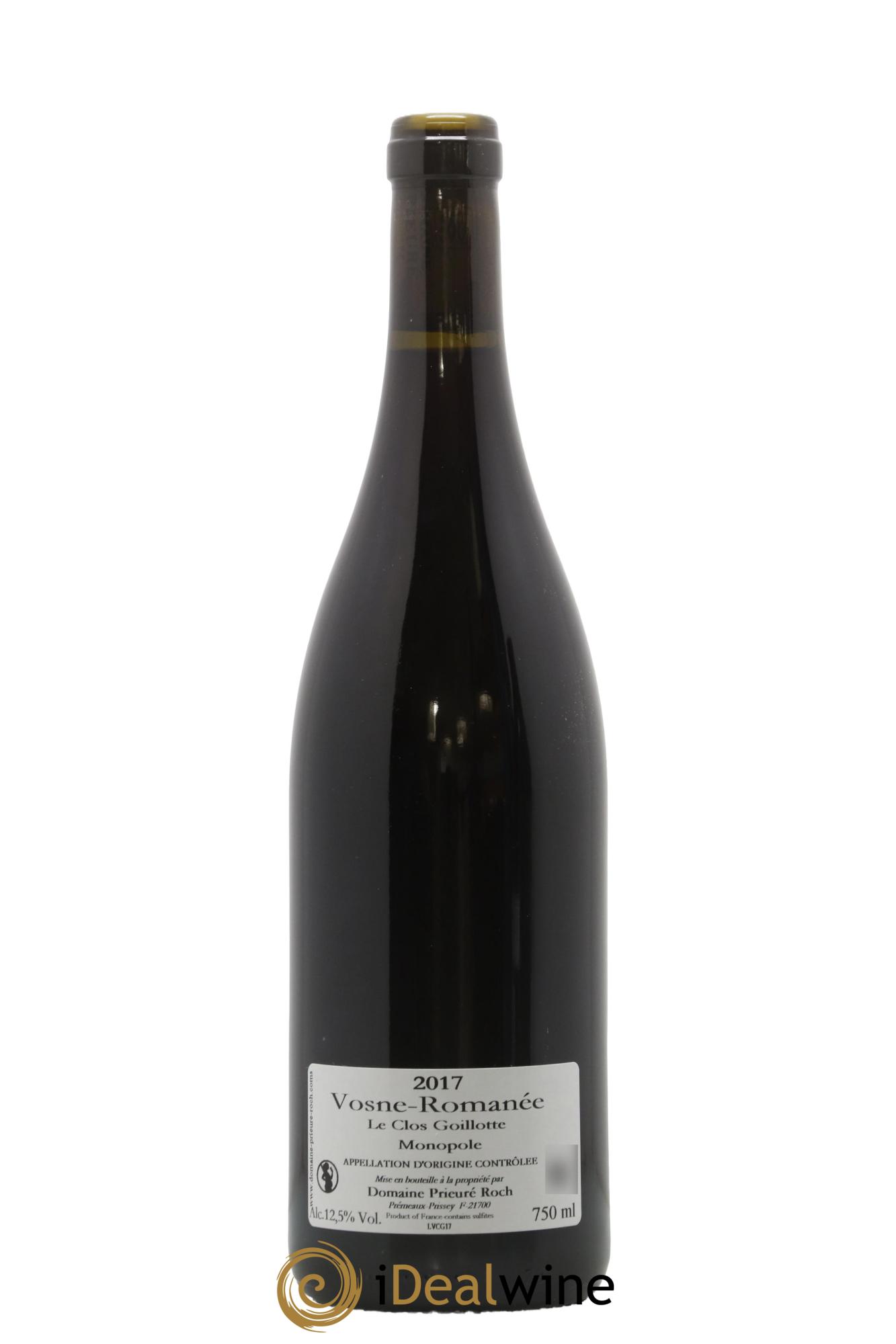 Vosne-Romanée Le Clos Goillotte Prieuré Roch 2017 - Lot of 1 bottle - 1