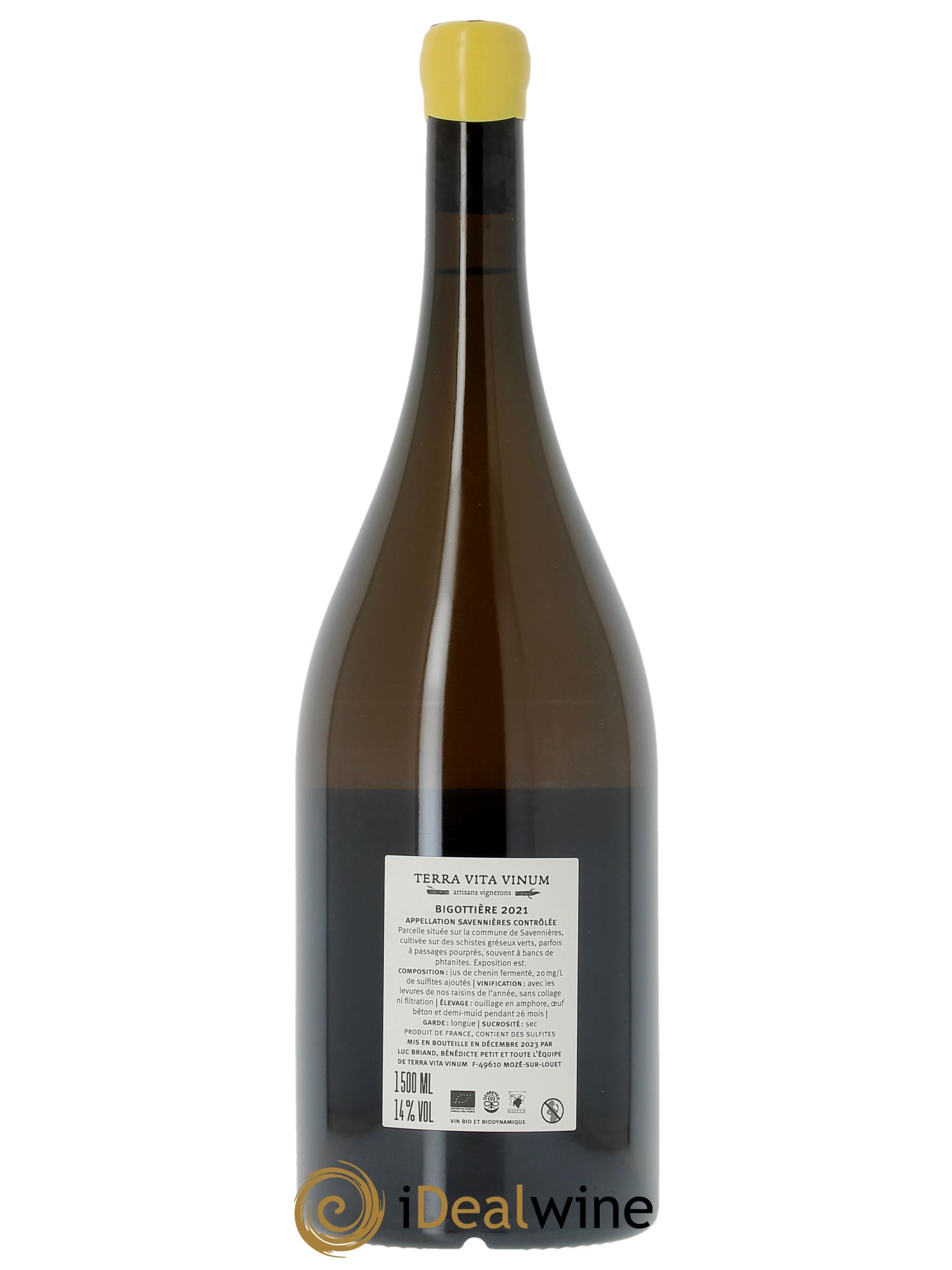 Savennières Bigottières Terra Vita Vinum  2021 - Lot of 1 magnum - 1
