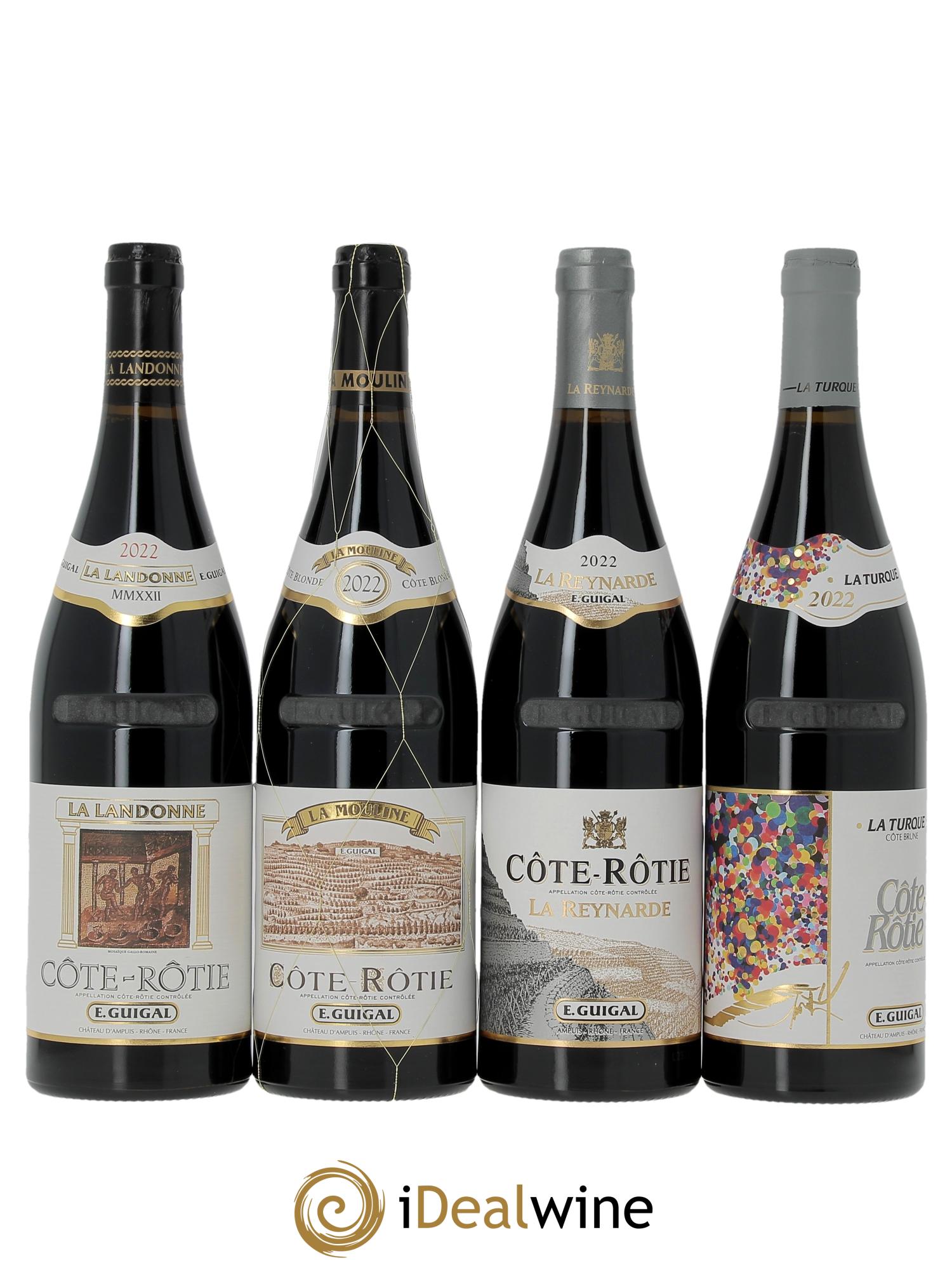 Côte-Rôtie Guigal Quatuor La Turque - La Landonne - La Mouline - La Reynarde Guigal (OWC if 4 bts) 2022 - Lot of 1 bottle - 1