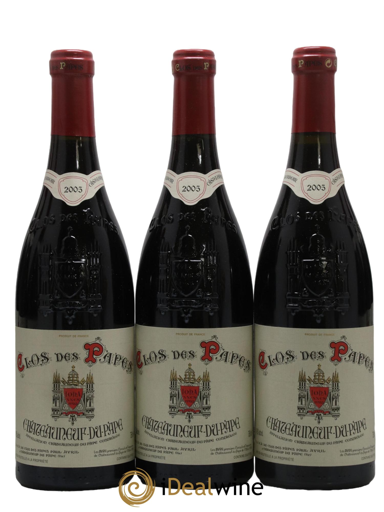 Châteauneuf-du-Pape Clos des Papes - Paul Avril 2005 - Lotto di 12 bottiglie - 3