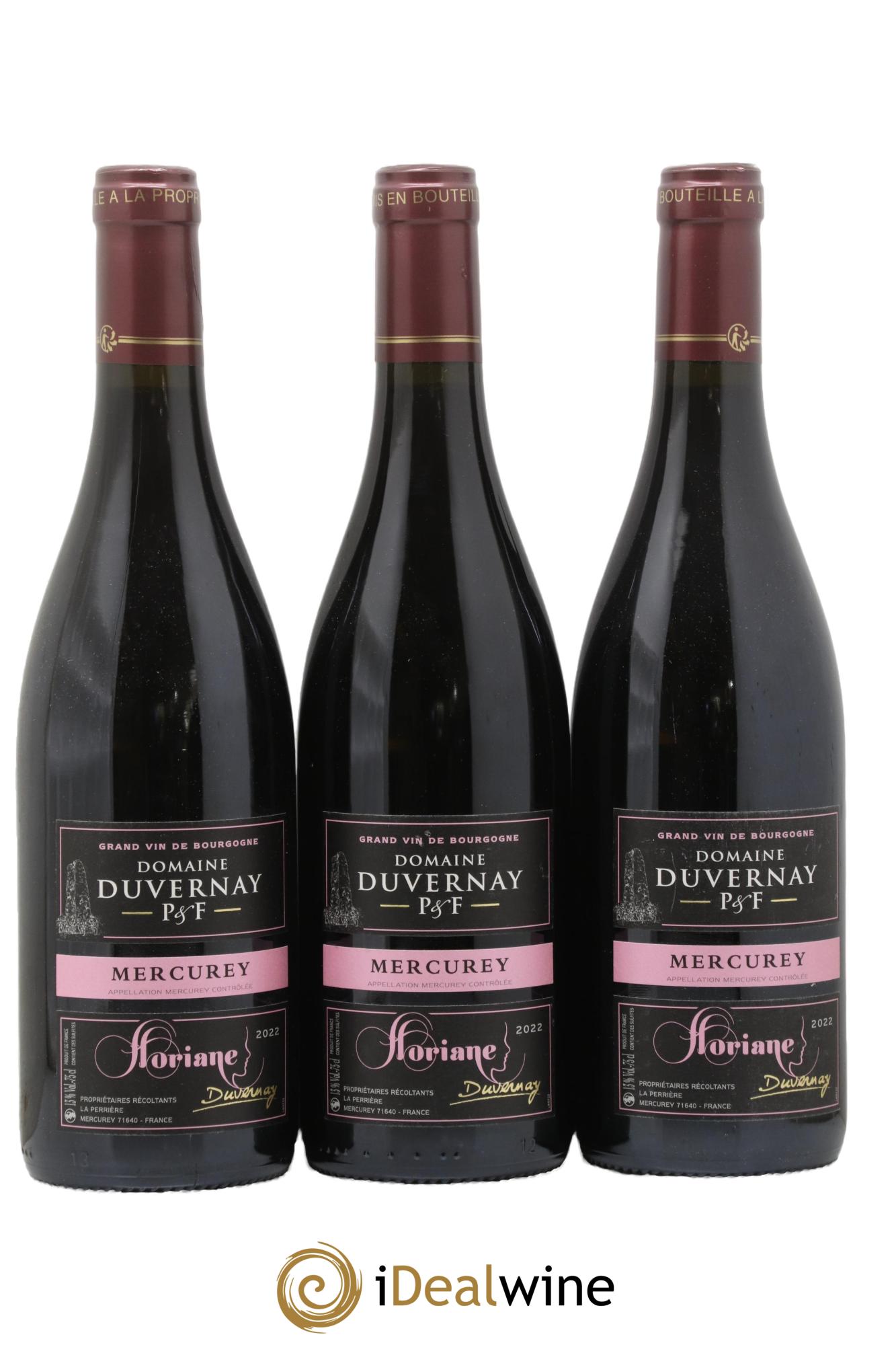 Mercurey Cuvée Floriane Domaine Duvernay 2022 - Posten von 3 Flaschen - 0
