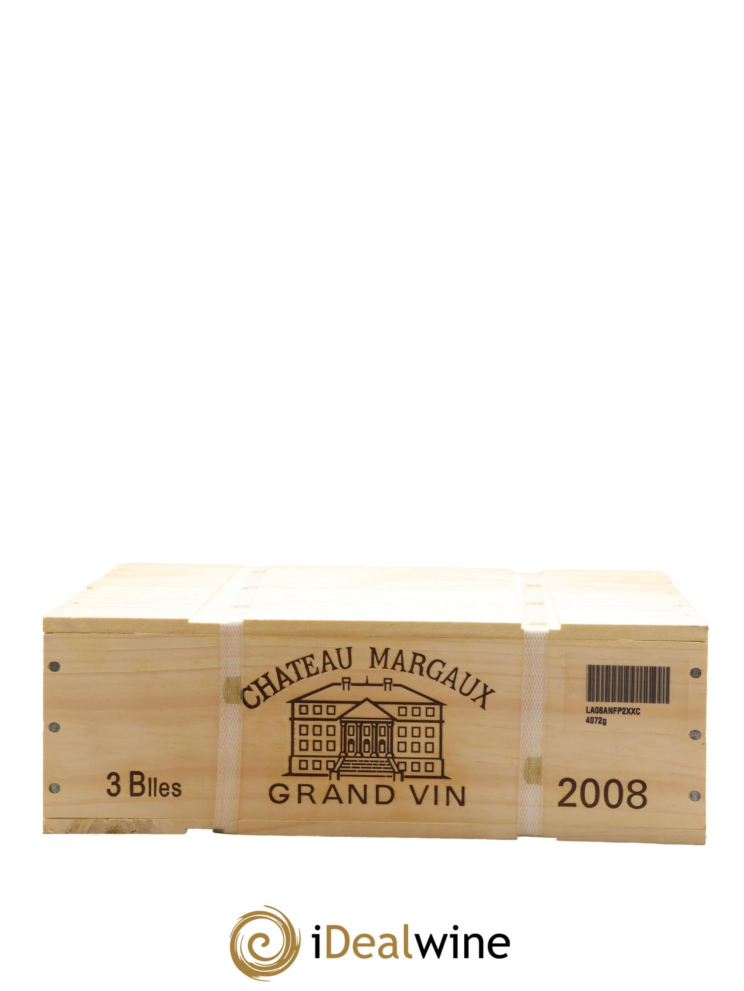 Château Margaux 1er Grand Cru Classé 2008 - Lotto di 3 bottiglie - 3