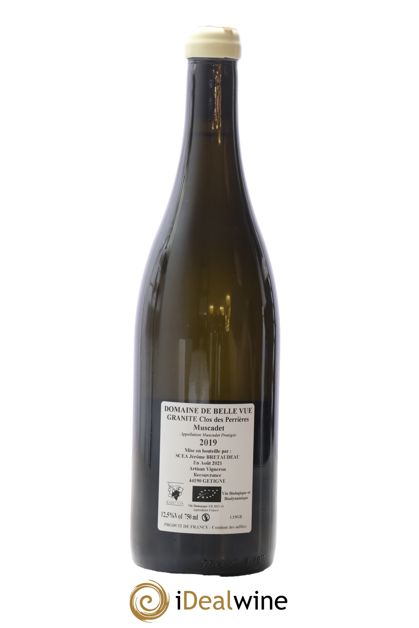 Muscadet-Sèvre-et-Maine Granite Clos des Perrières Jérôme Bretaudeau - Domaine de Bellevue 2019 - Lot of 1 bottle - 1