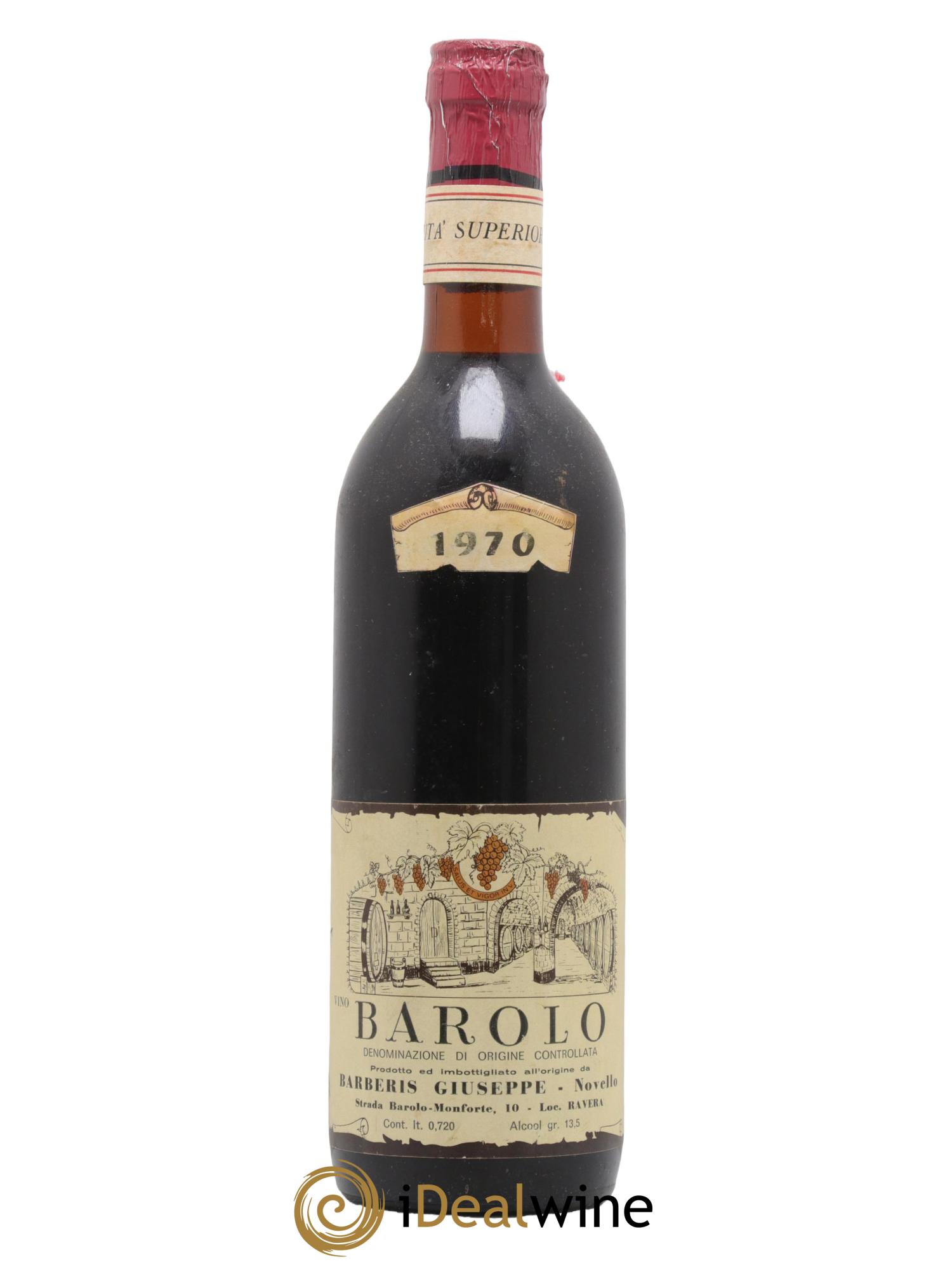 Barolo Giuseppe Barberis 1970 - Lot de 1 bouteille - 0