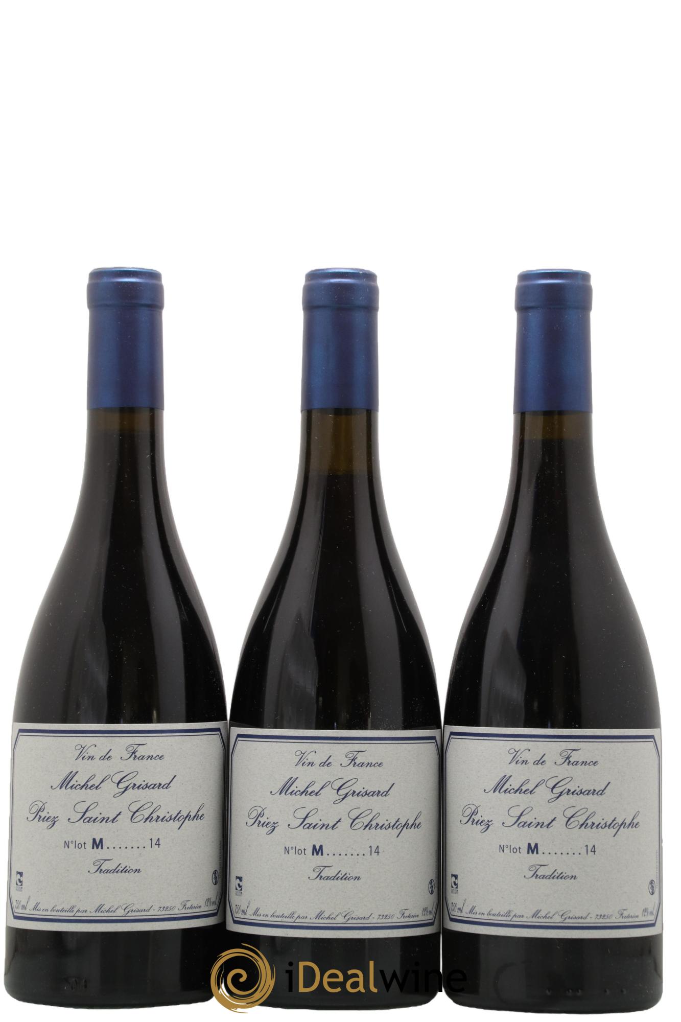 Vin de France Priez Saint Christophe Michel Grisard 2014 - Lot de 3 bouteilles - 0
