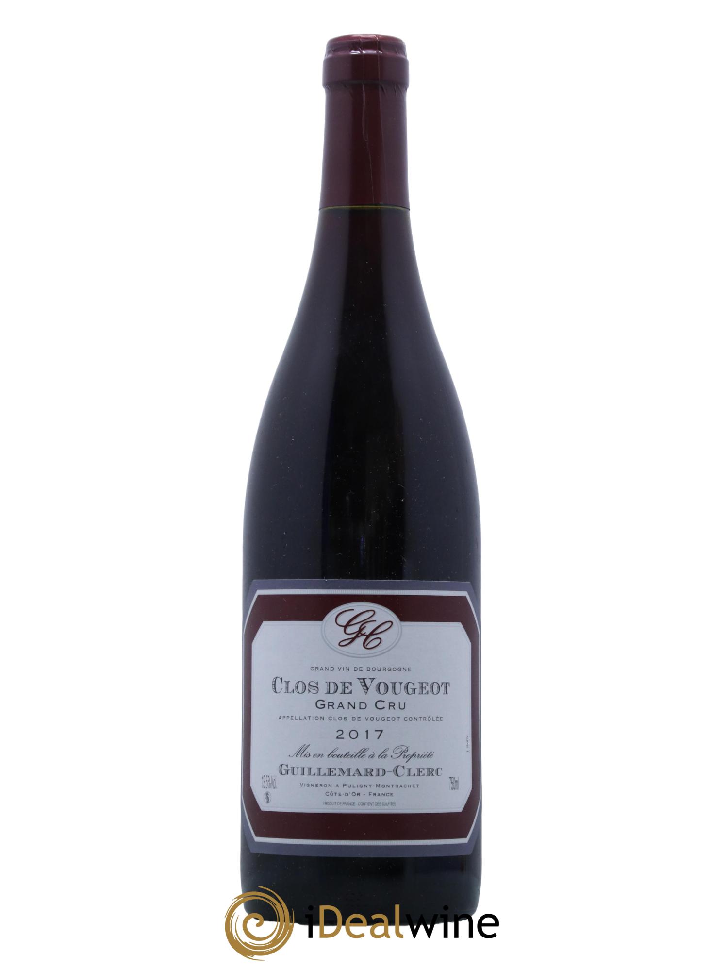 Clos de Vougeot Grand Cru Guillemard Clerc 2017 - Lot de 1 bouteille - 0