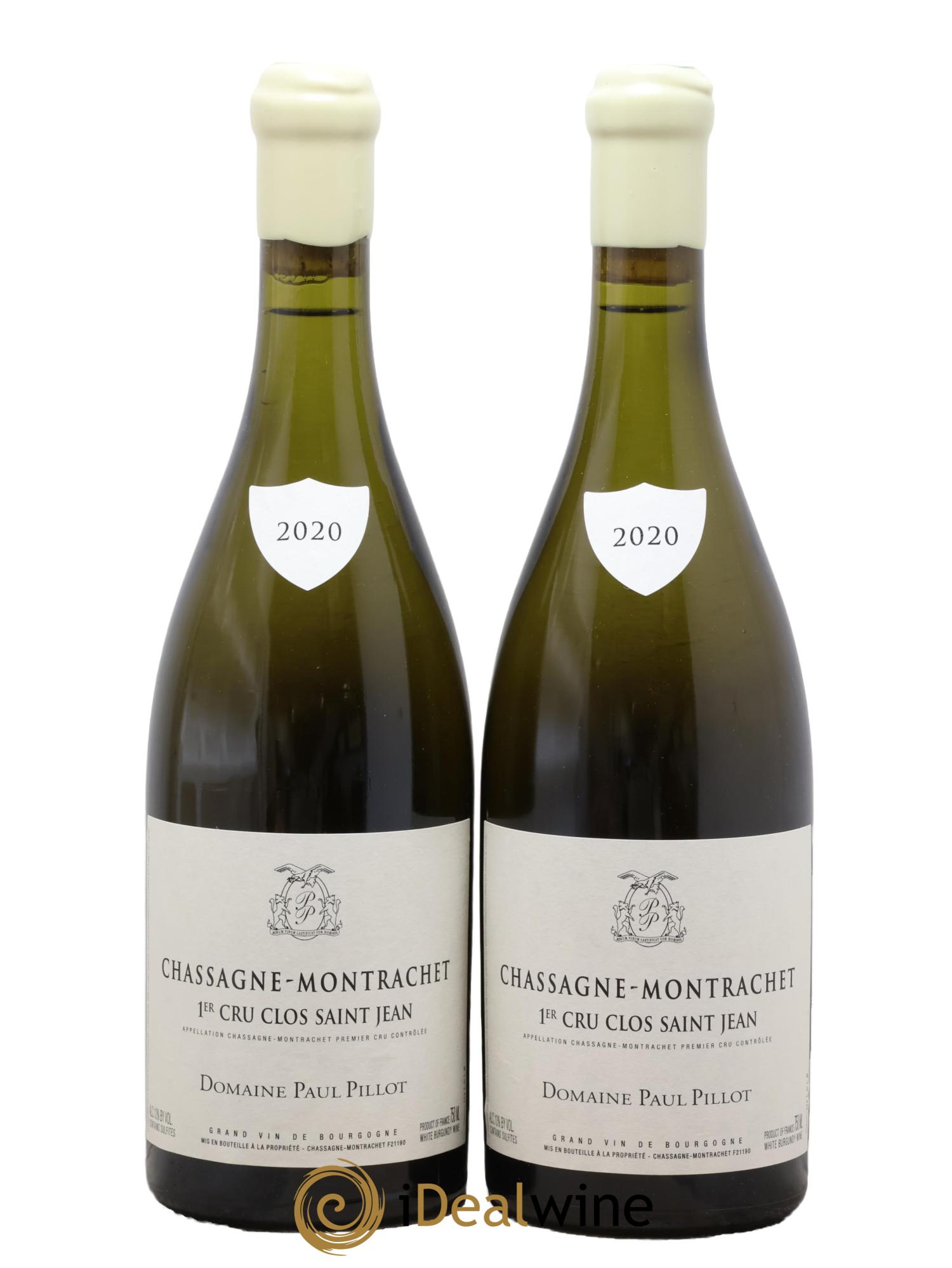 Chassagne-Montrachet 1er Cru Clos Saint-Jean Paul Pillot (Domaine) 2020 - Lotto di 2 bottiglie - 0