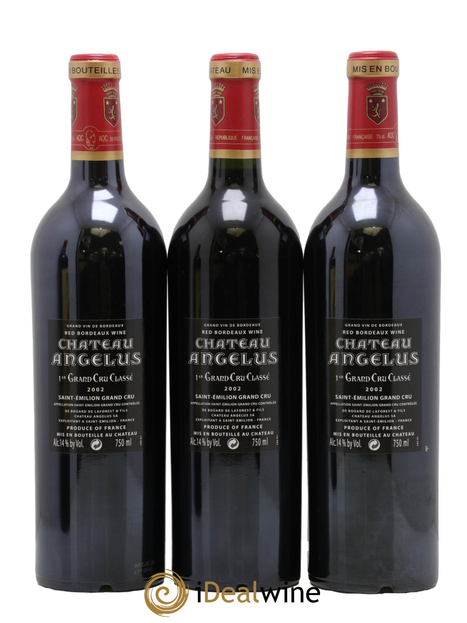 Château Angélus 1er Grand Cru Classé A 2002 - Lot of 12 bottles - 4