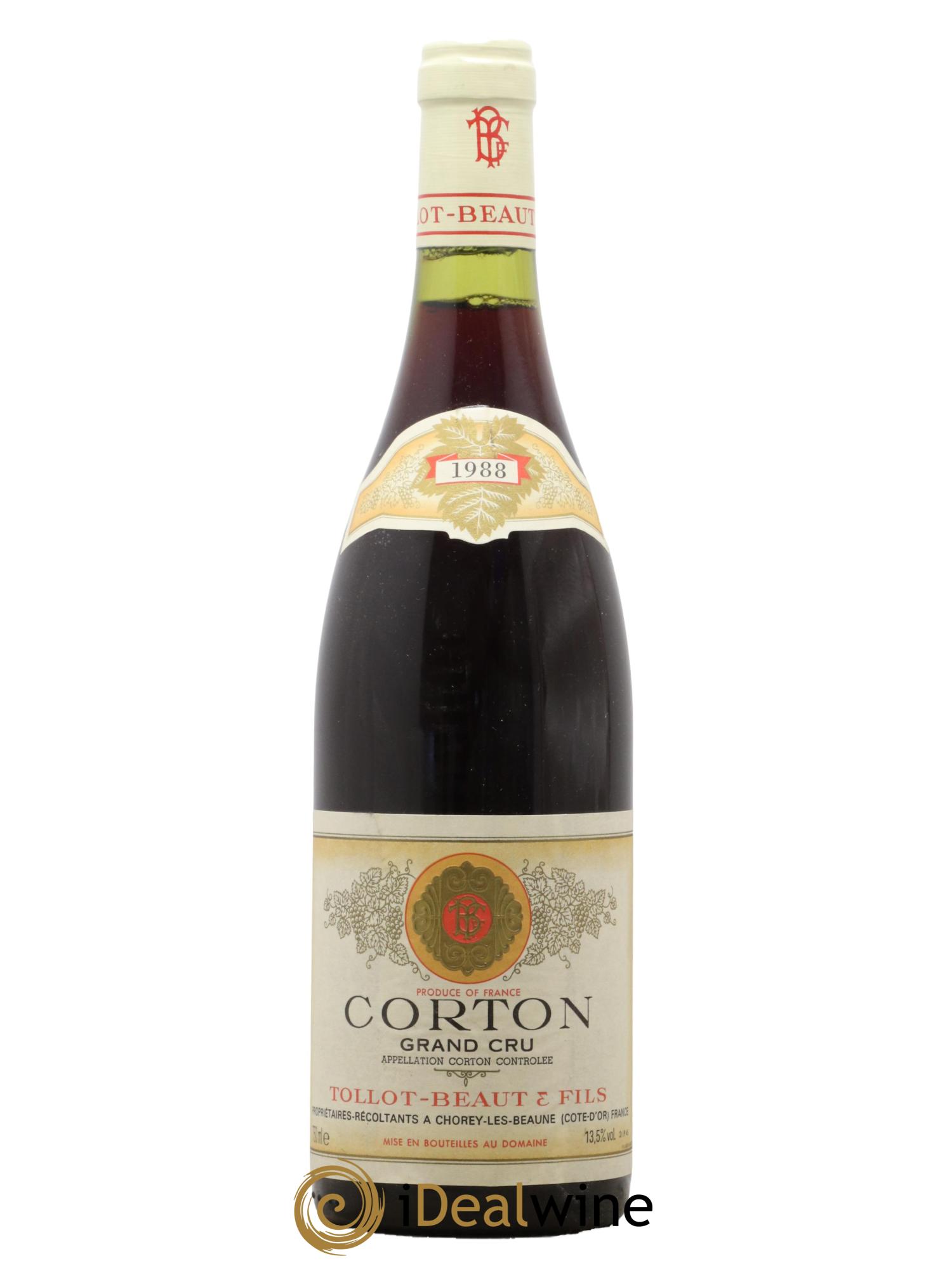 Corton Grand Cru Tollot Beaut (Domaine) 1988 - Lot de 1 bouteille - 0