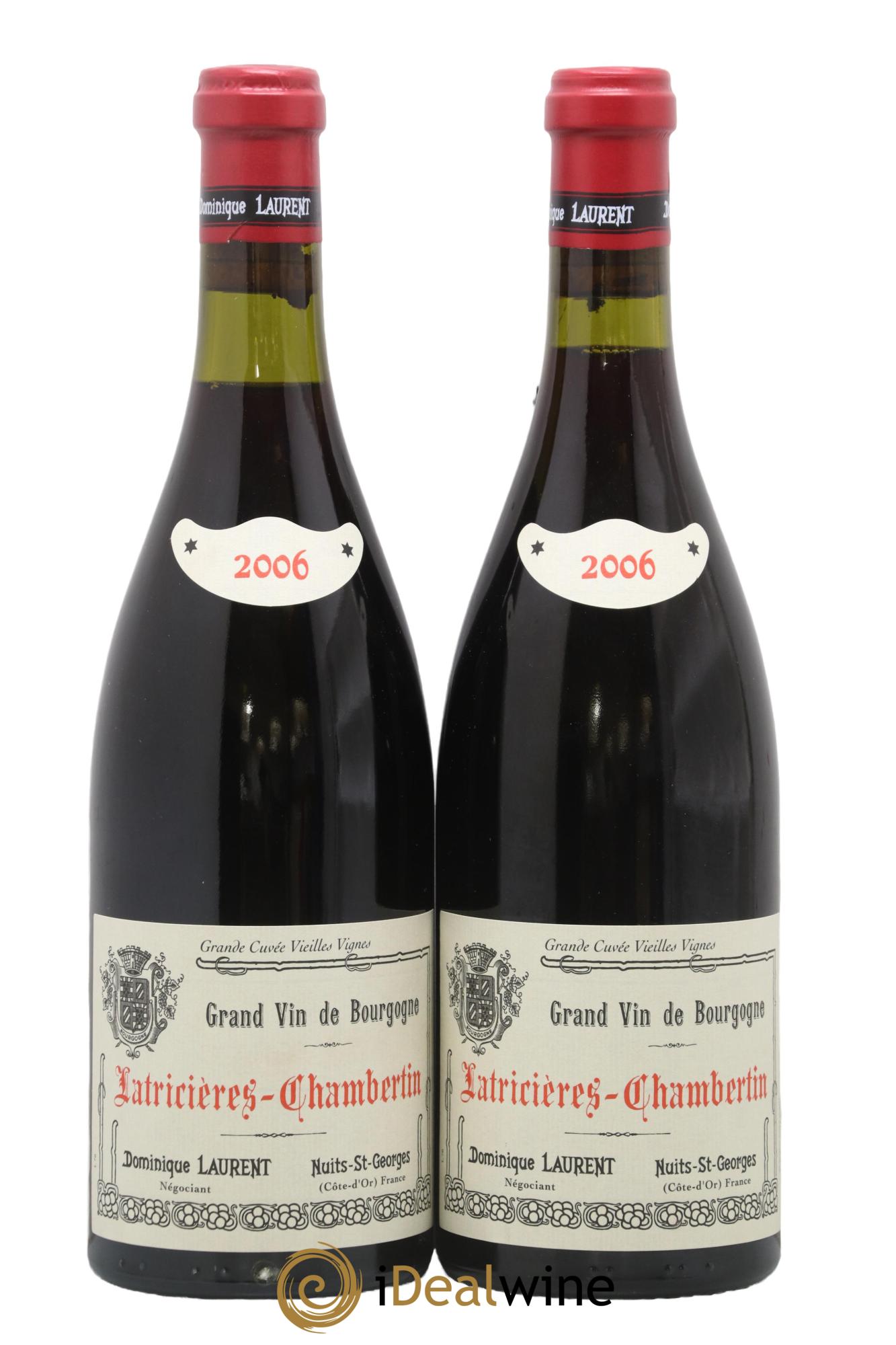 Latricières-Chambertin Grand Cru Grande Cuvée Vieilles Vignes Dominique Laurent 2006 - Lot of 2 bottles - 0