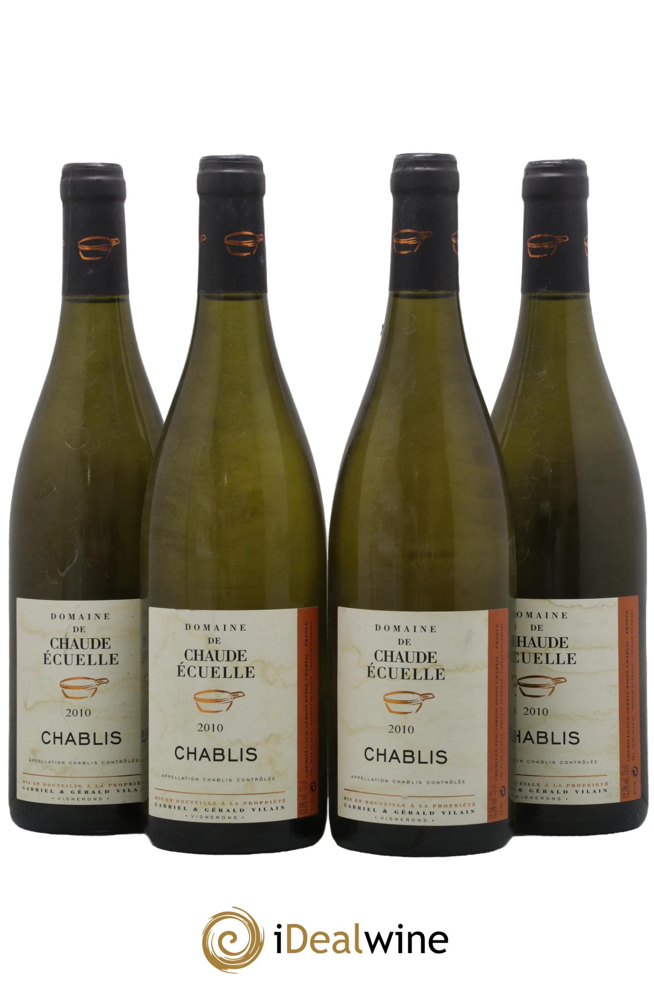 Chablis Domaine de Chaude Écuelle 2010 - Lot de 4 bouteilles - 0