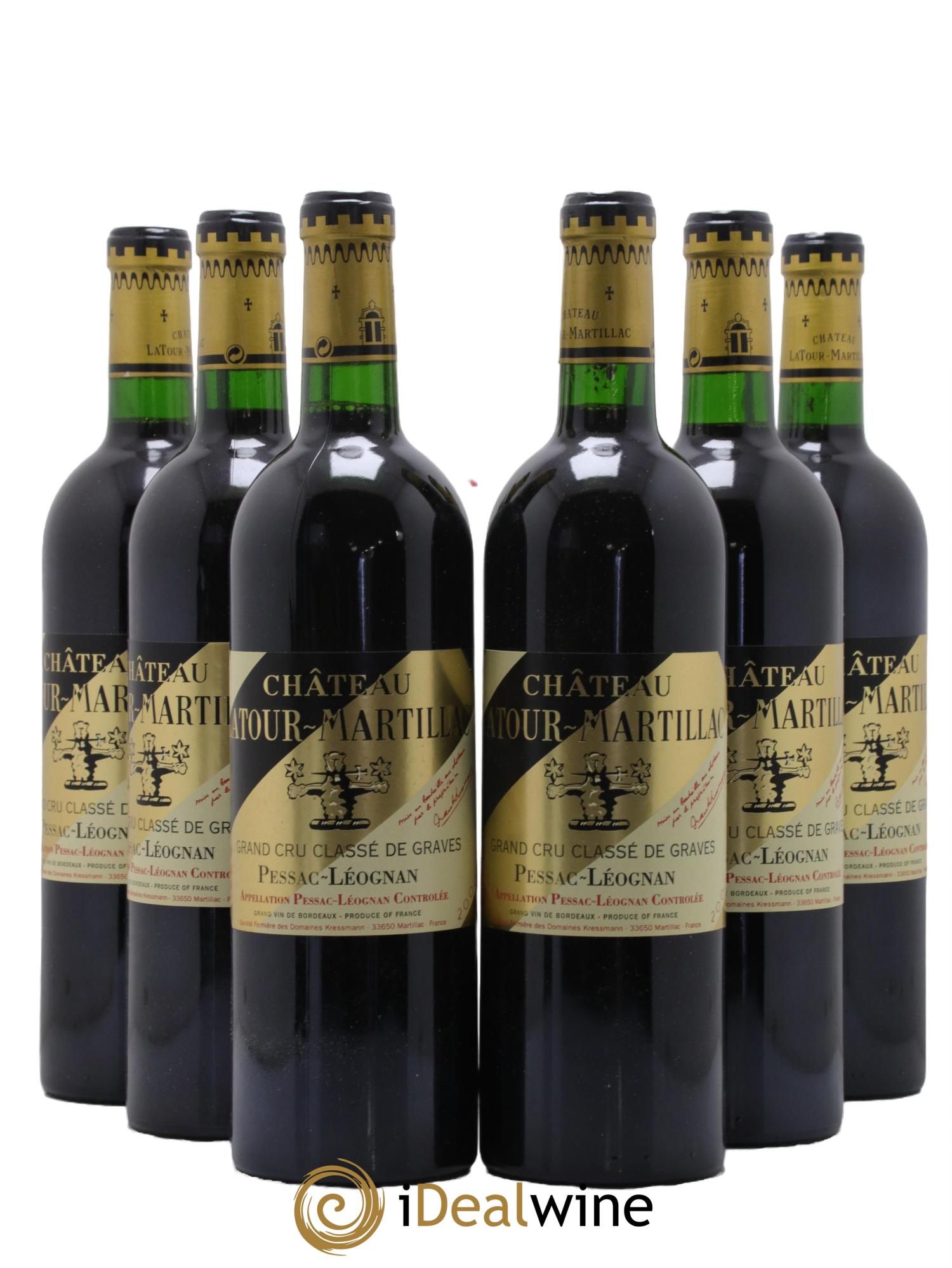 Château Latour-Martillac Cru Classé de Graves 2002 - Lot de 6 bouteilles - 0