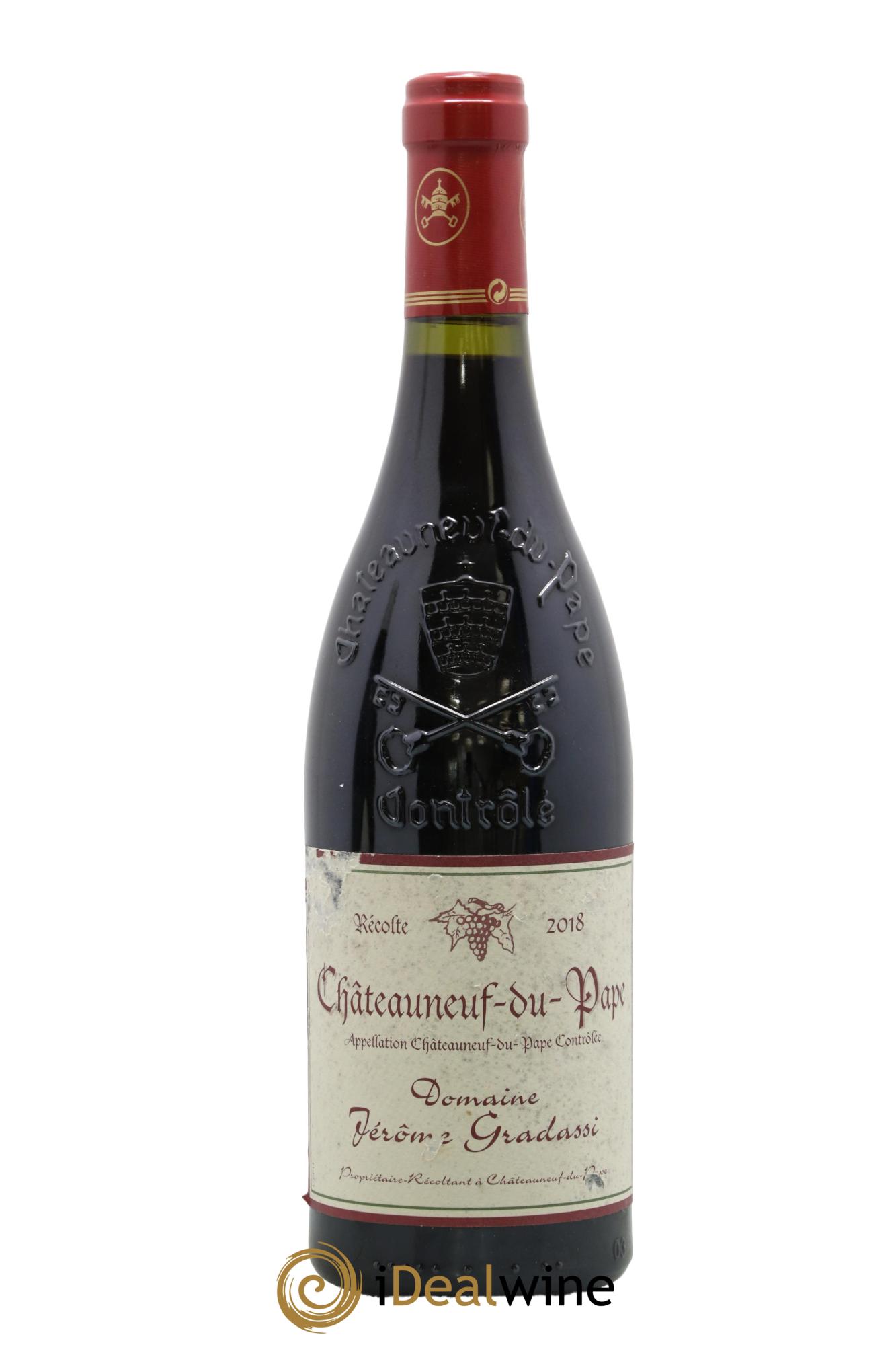 Châteauneuf-du-Pape Jérôme Gradassi 2018 - Posten von 1 Flasche - 0