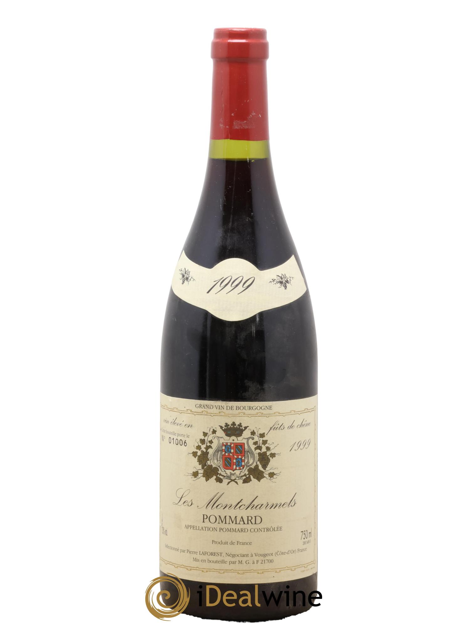 Pommard Les Montcharmets Pierre Laforest 1999 - Lot de 1 bouteille - 0