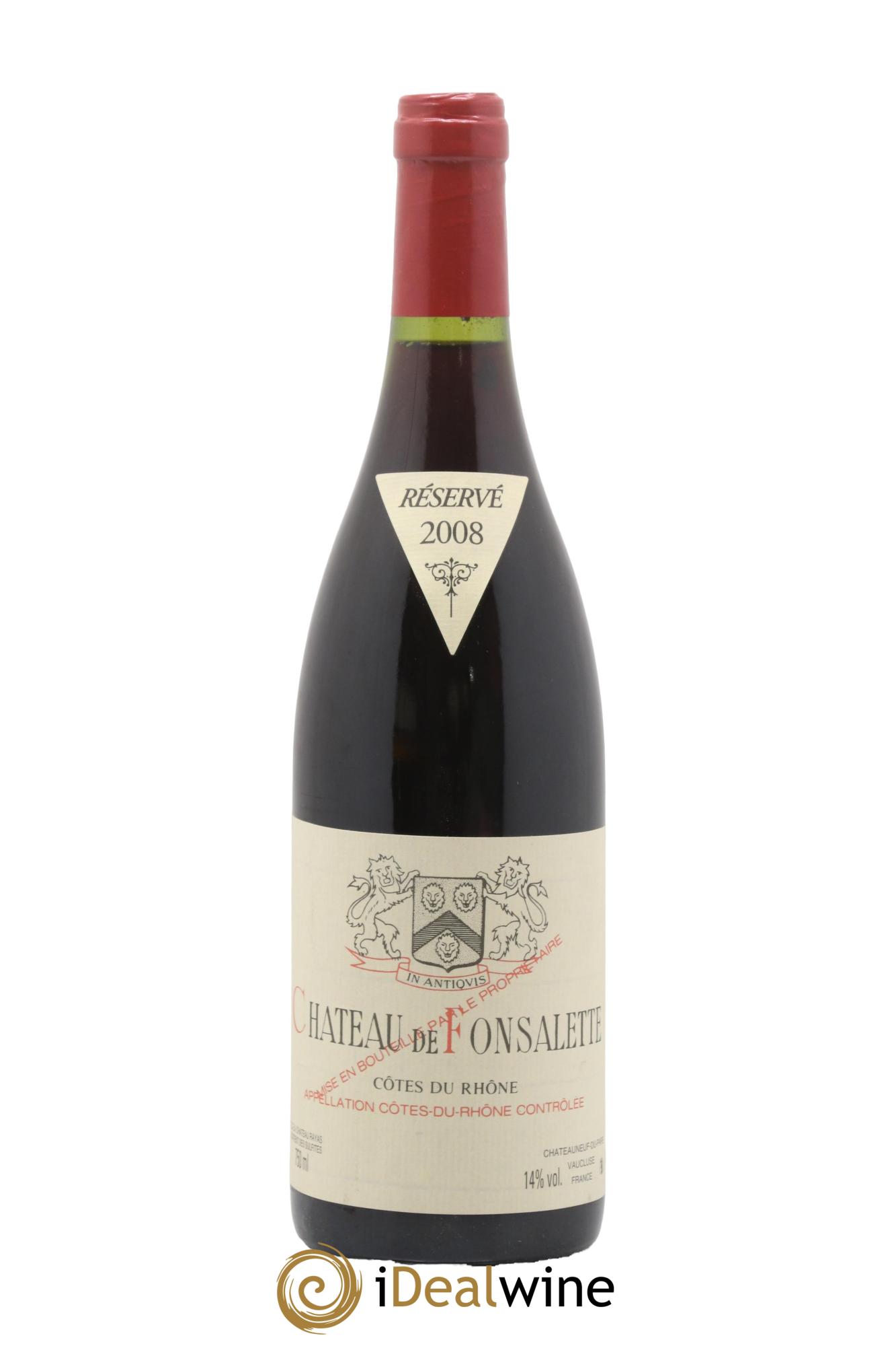 Côtes-du-Rhône Château de Fonsalette Emmanuel Reynaud 2008 - Lot de 1 bouteille - 0