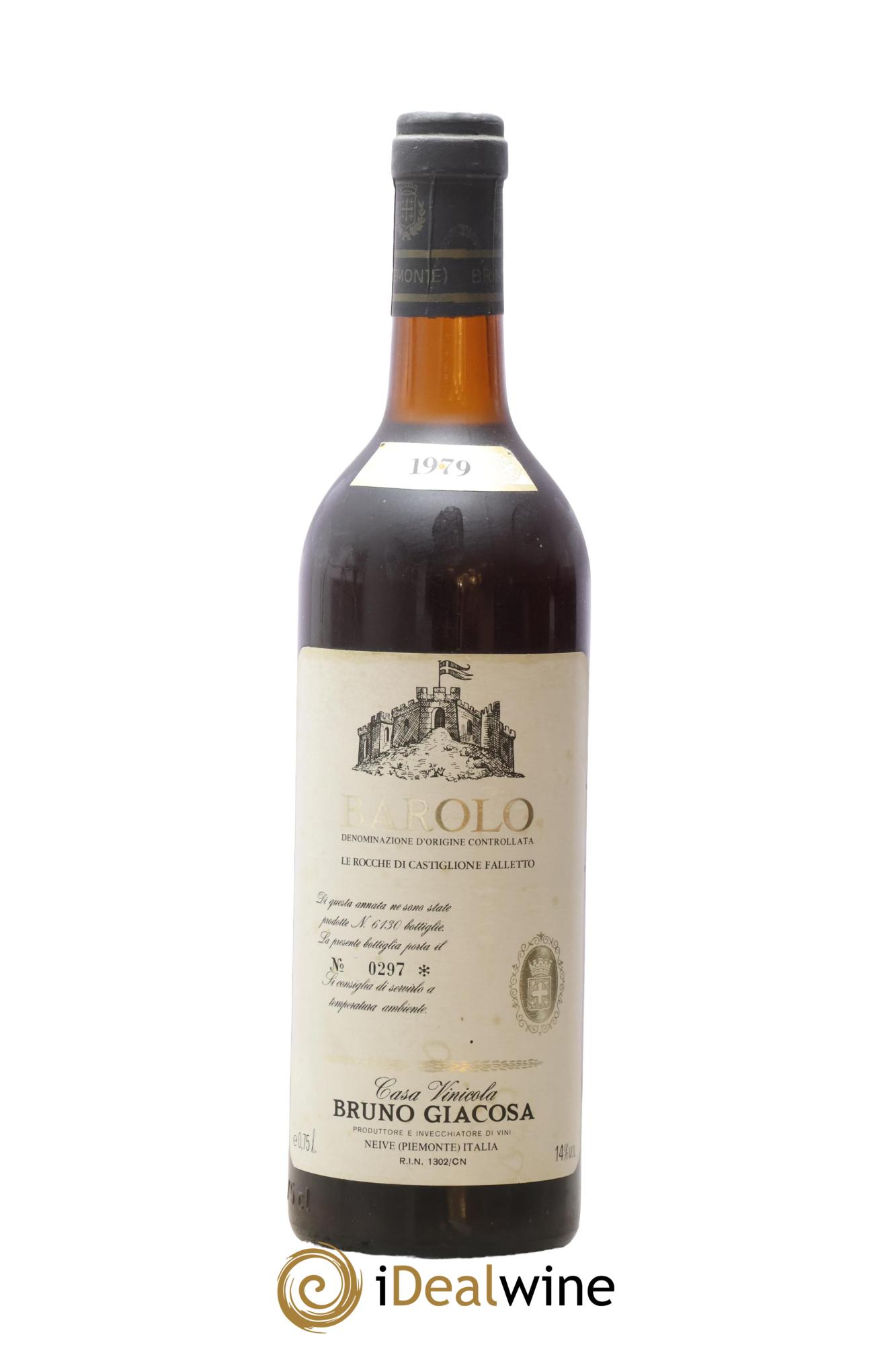 Barolo DOCG Vigna le Rocche Azienda Agricola Falletto di Bruno Giacosa 1979 - Lot de 1 bouteille - 0
