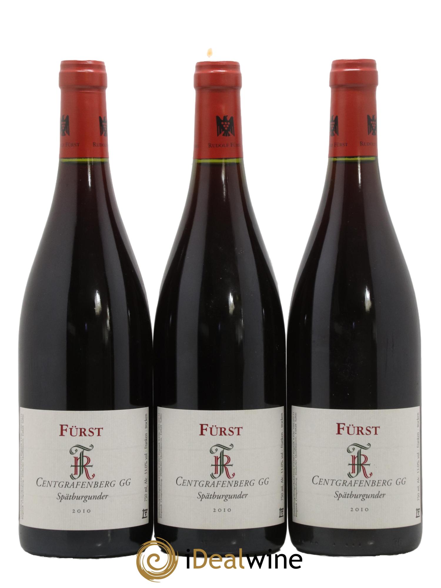 Allemagne Centgrafenberg Spatburgunder Grosses Gewachs Fürst 2010 - Lot de 3 bouteilles - 0