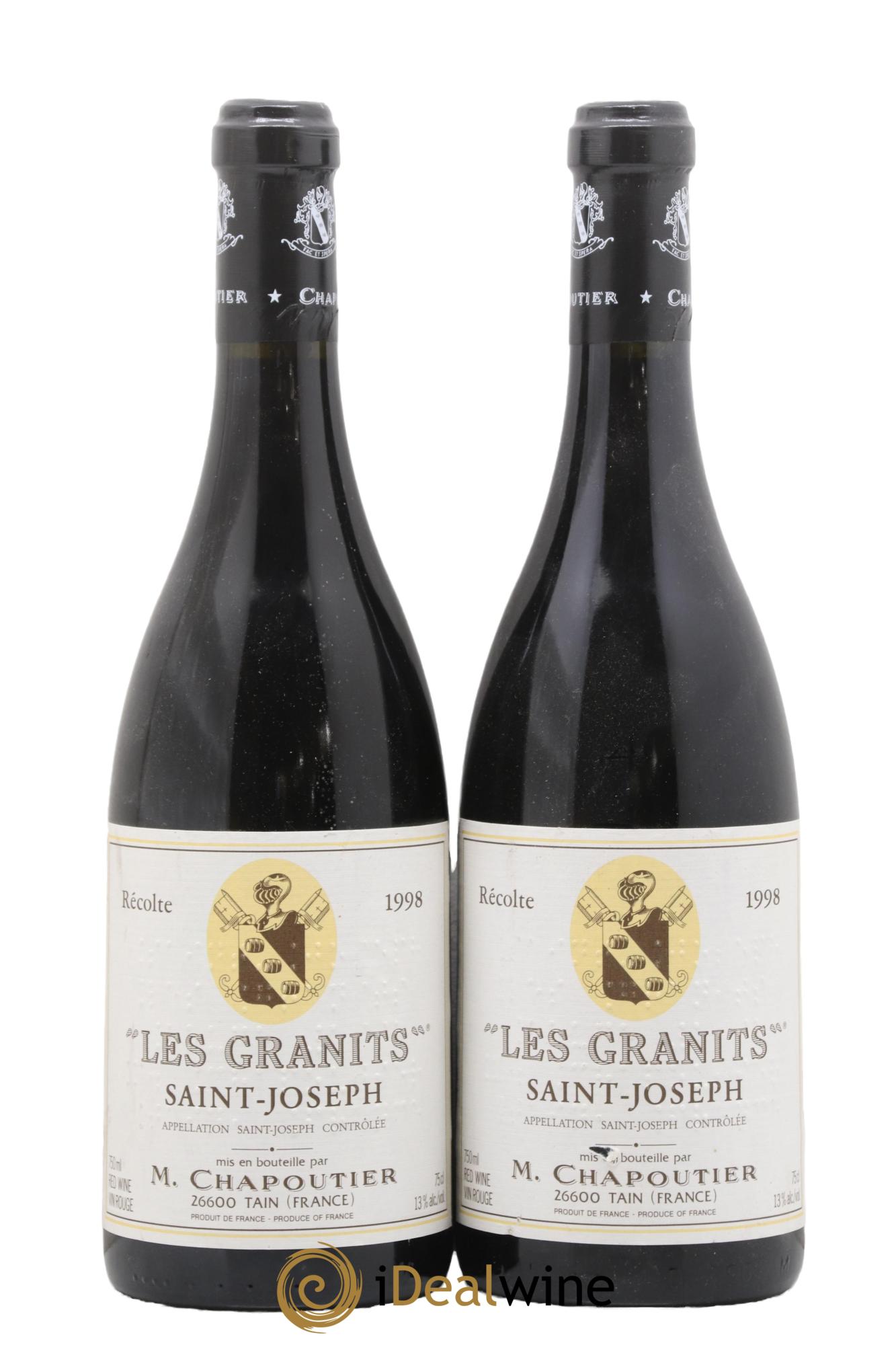 Saint-Joseph Les Granits Chapoutier 1998 - Lot de 2 bouteilles - 0