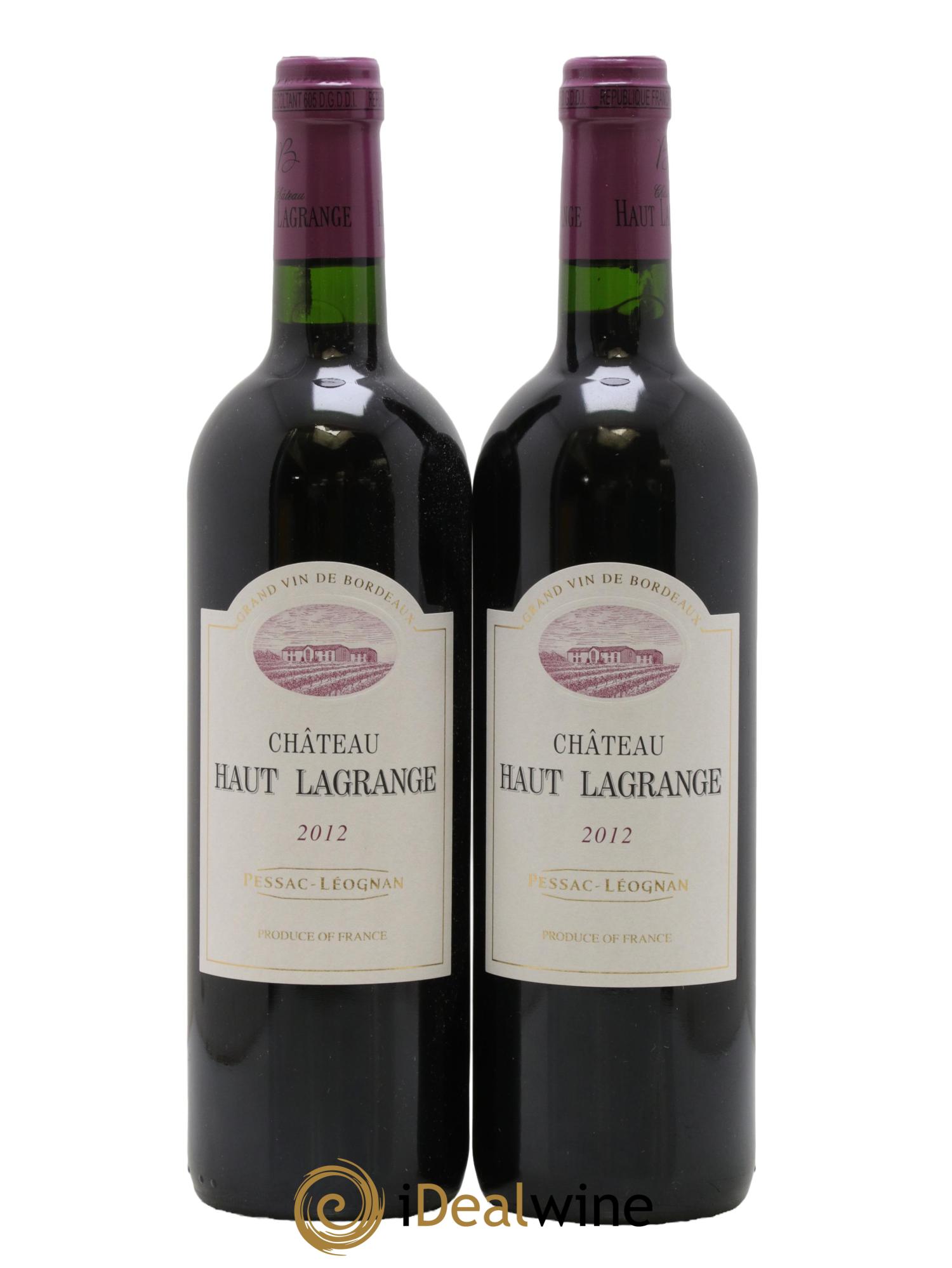 Pessac-Léognan Château Haut-Lagrange 2012 - Lot de 2 bouteilles - 0