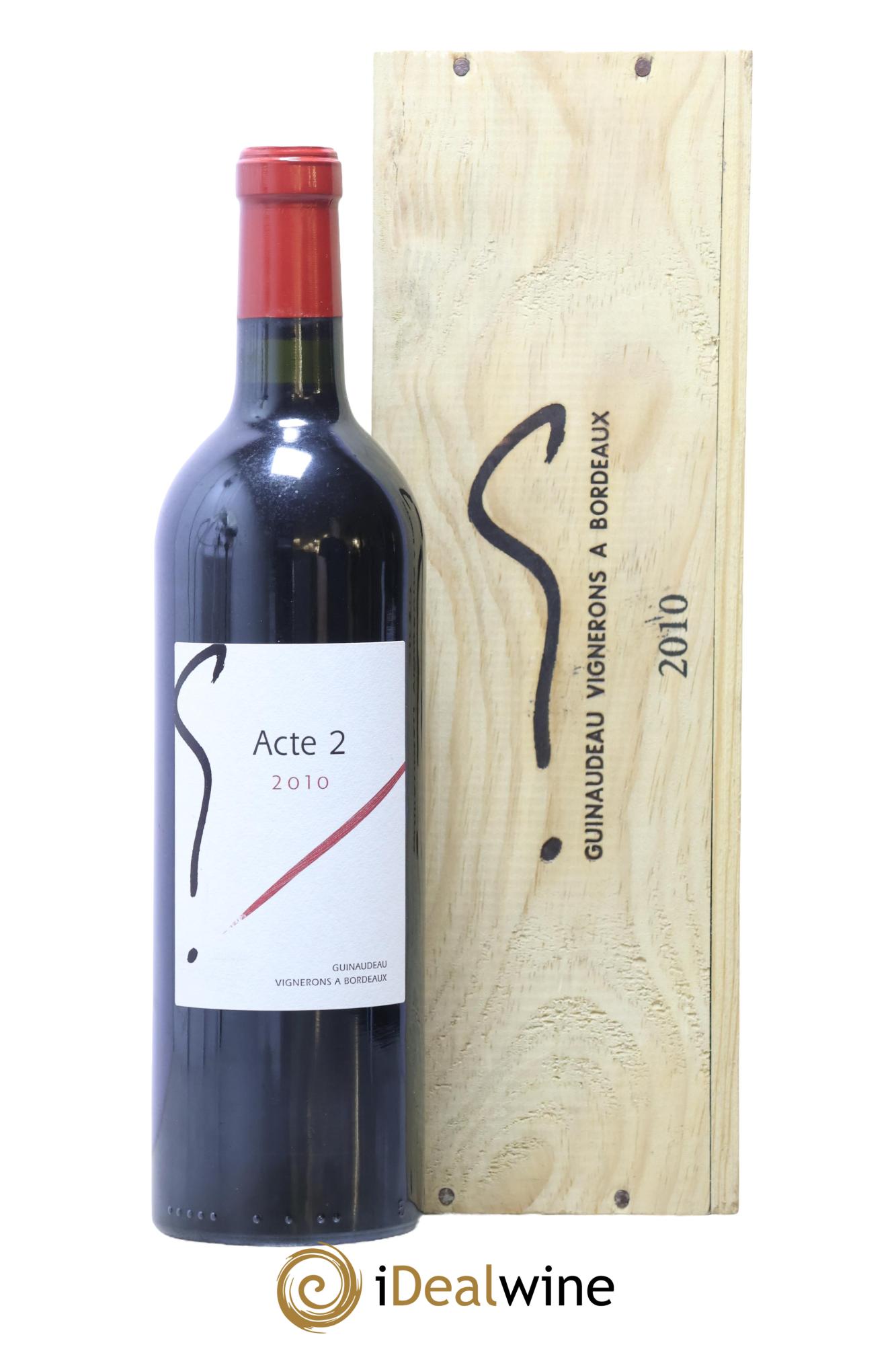 Bordeaux Supérieur Acte 2 Guinaudeau 2010 - Lot of 1 bottle - 0