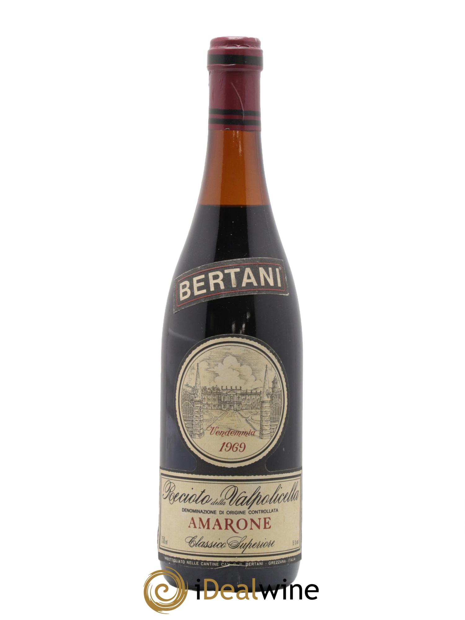 Amarone della Valpolicella Classico DOC Bertani 1969 - Lot de 1 bouteille - 0
