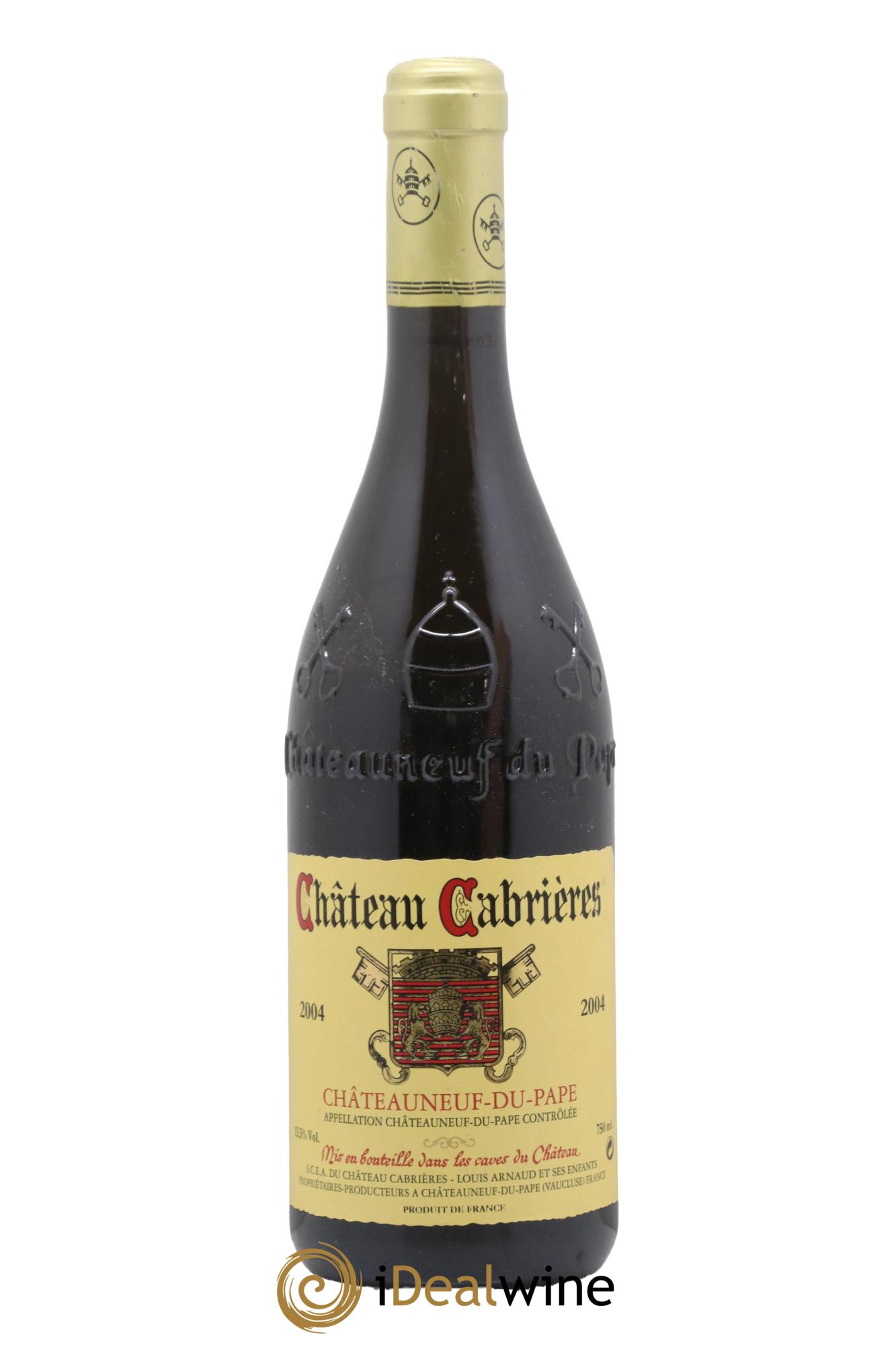 Châteauneuf-du-Pape Château Cabrieres 2004 - Lot de 1 bouteille - 0
