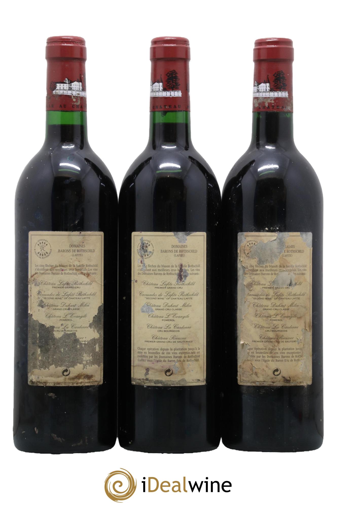 Château Lafite Rothschild 1er Grand Cru Classé 1991 - Lotto di 3 bottiglie - 1