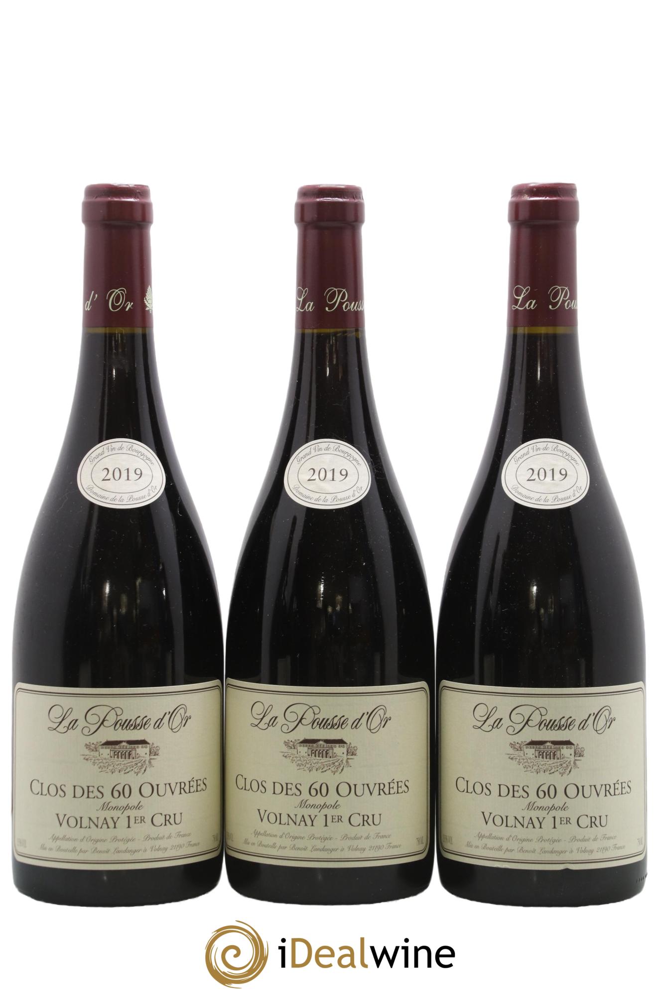 Volnay 1er Cru Clos des 60 ouvrées La Pousse d'Or (Domaine de) 2019 - Lot de 3 bouteilles - 0
