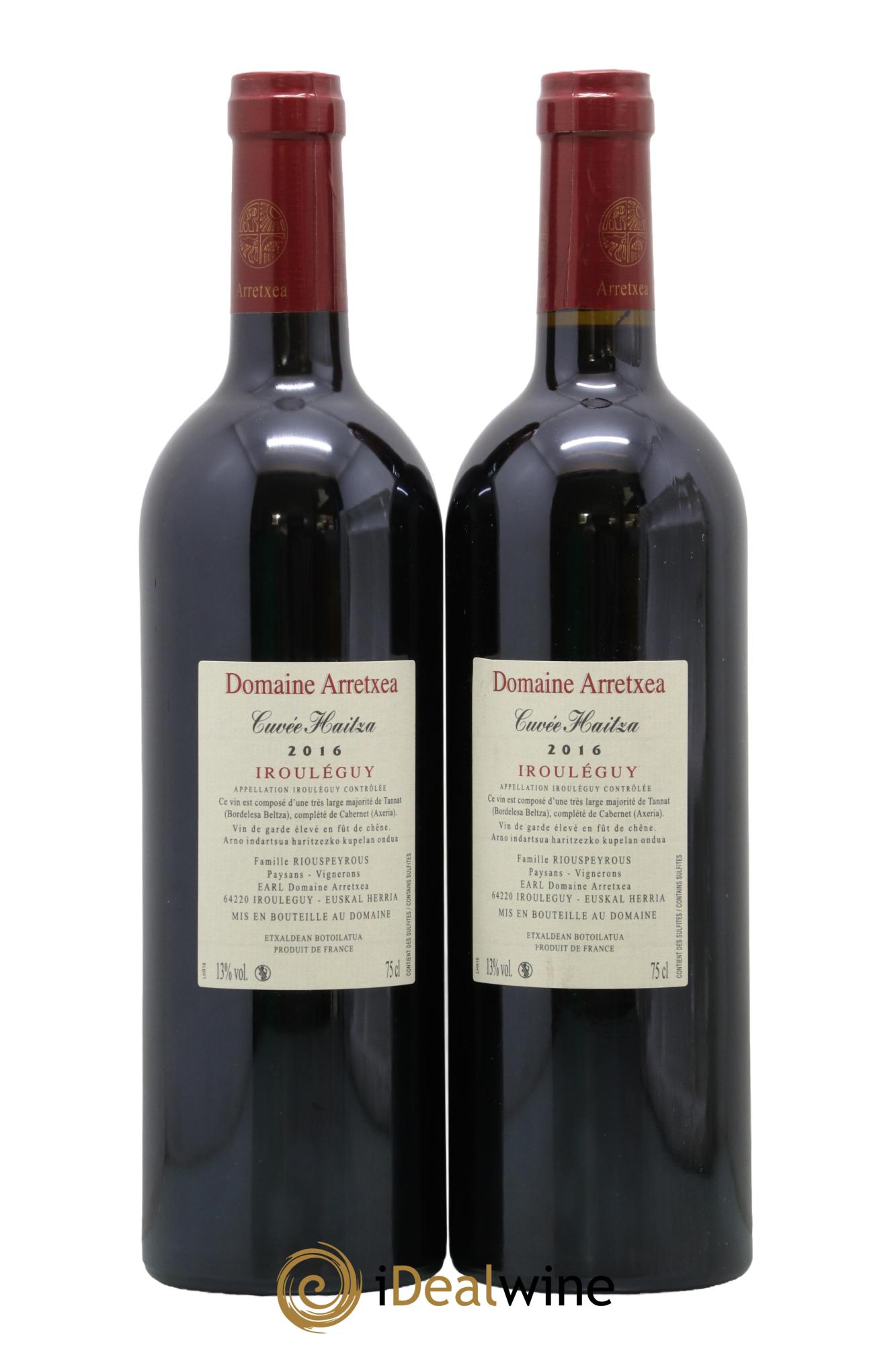 Irouléguy Cuvée Haitza Arretxea (Domaine) 2016 - Lotto di 2 bottiglie - 1