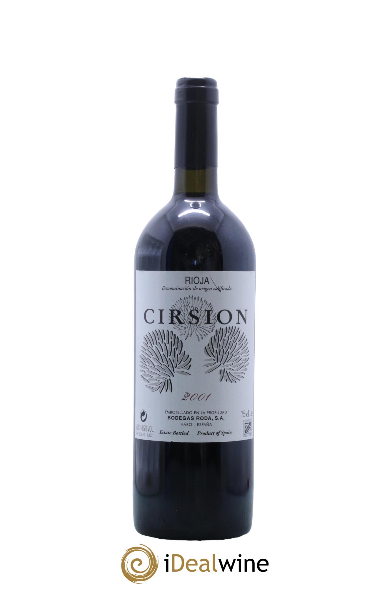 Rioja DOCA Cirsion Bodegas Roda 2001 - Lotto di 1 bottiglia - 0