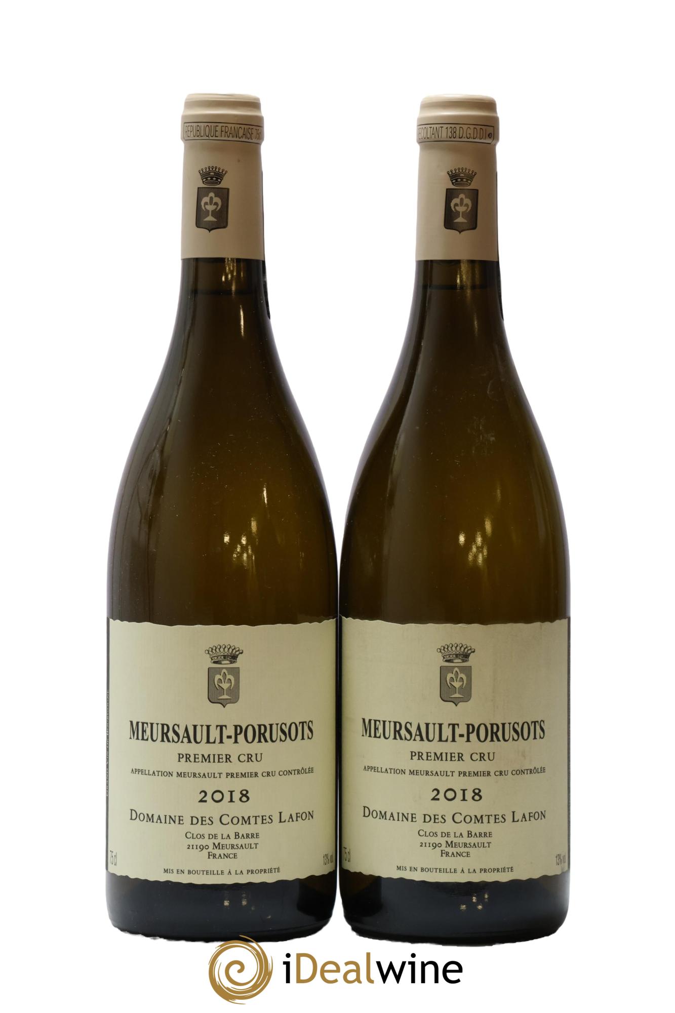 Meursault 1er Cru Porusots Comtes Lafon (Domaine des) 2018 - Lot de 2 bouteilles - 0
