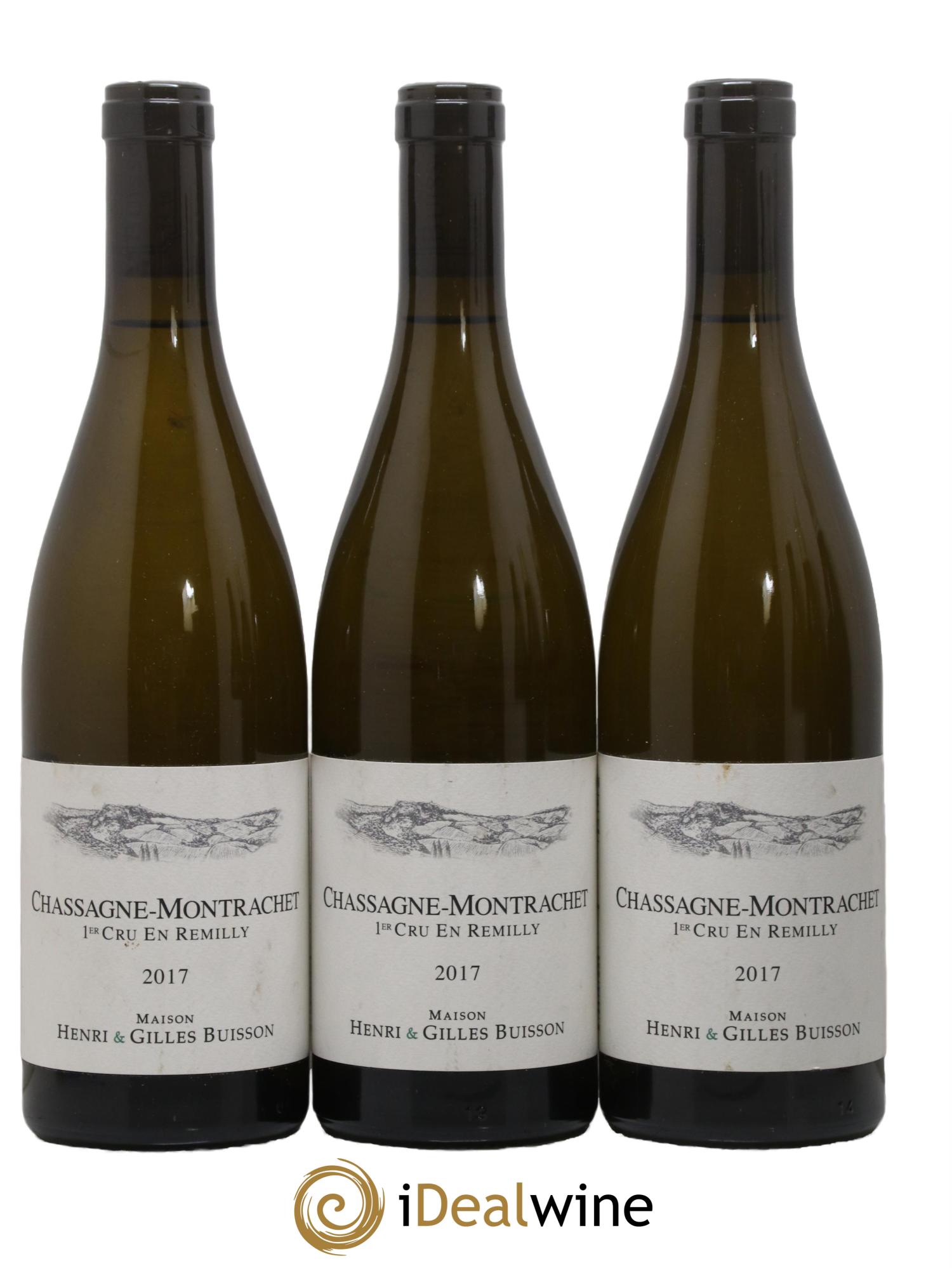 Chassagne-Montrachet 1er Cru En Remilly Henri et Gilles Buisson 2017 - Lot de 3 bouteilles - 0