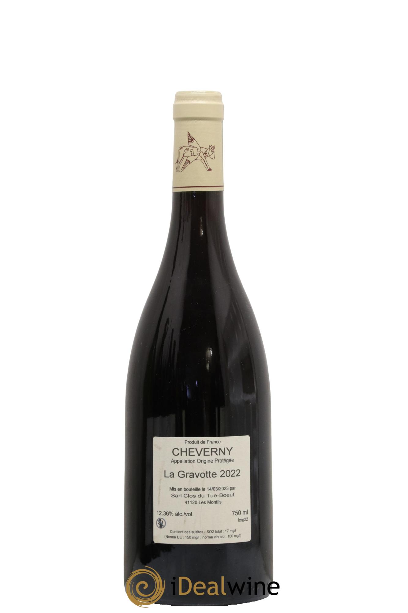 Cheverny La Gravotte Clos du Tue-Boeuf 2022 - Lot of 1 bottle - 1