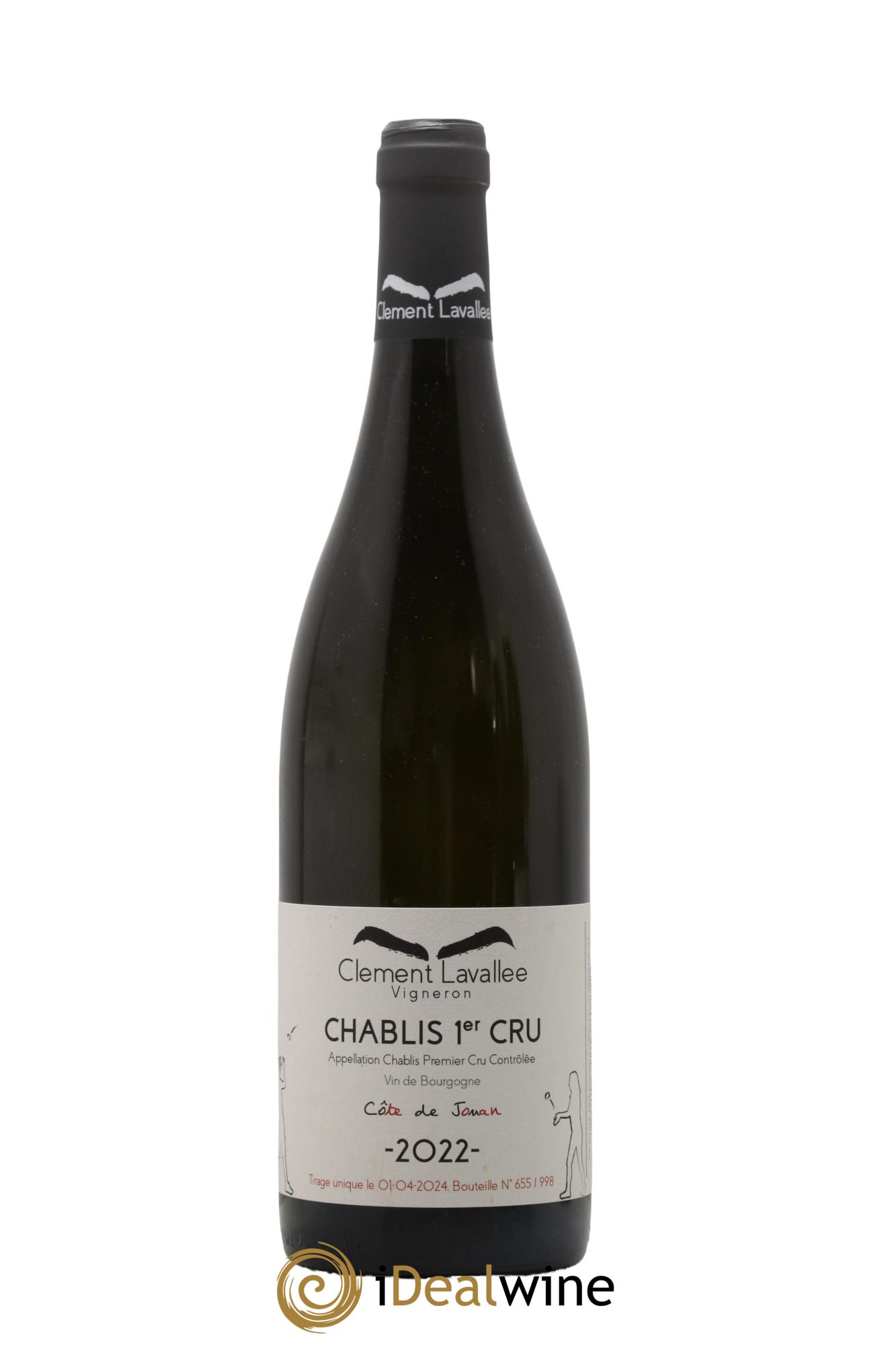 Chablis 1er Cru Côte De Jouan Clement Lavallee 2022 - Lot de 1 bouteille - 0