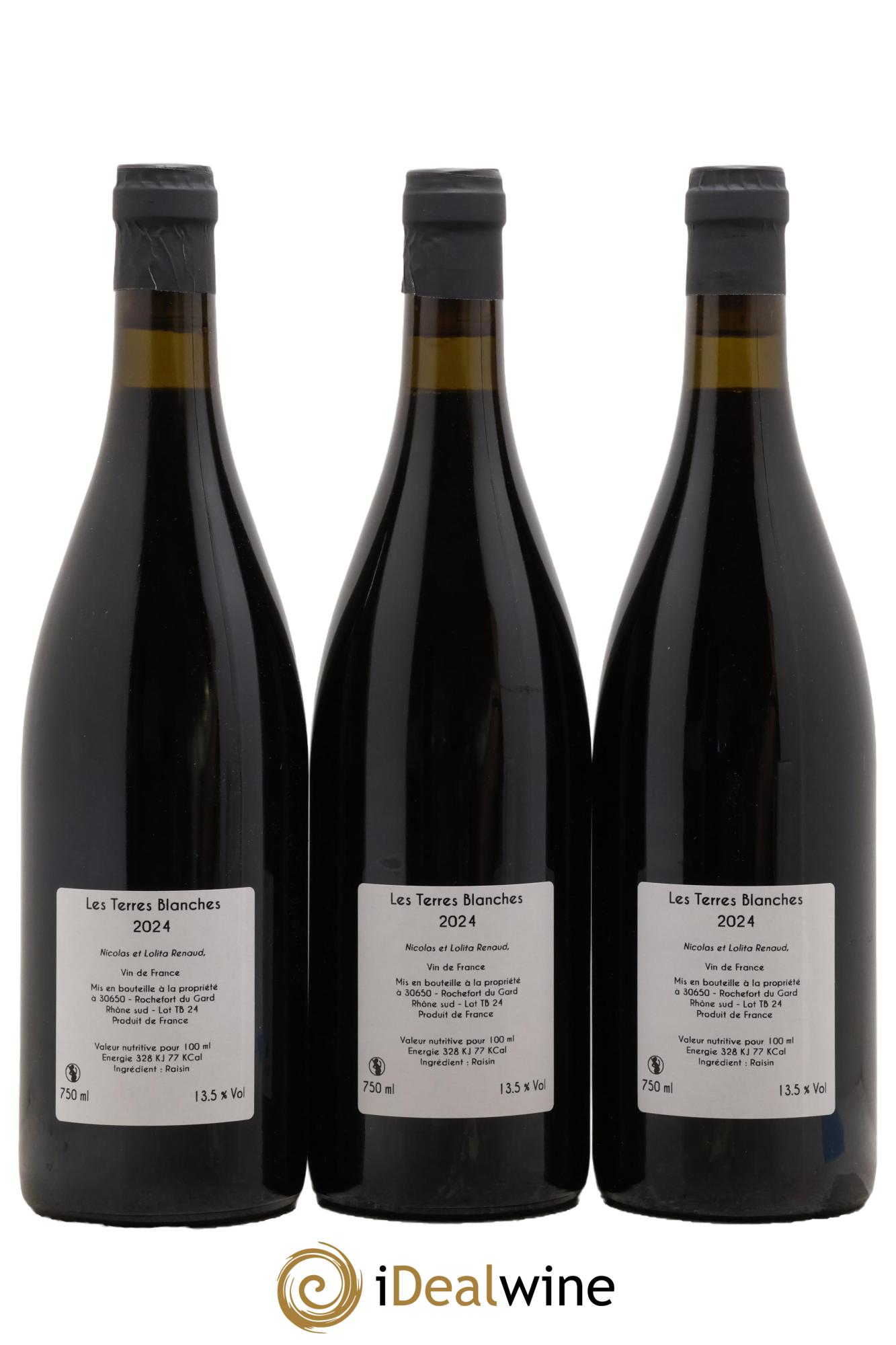Vin de France Les Terres Blanches Vieilles vignes Clos des Grillons 2024 - Lot of 3 bottles - 1