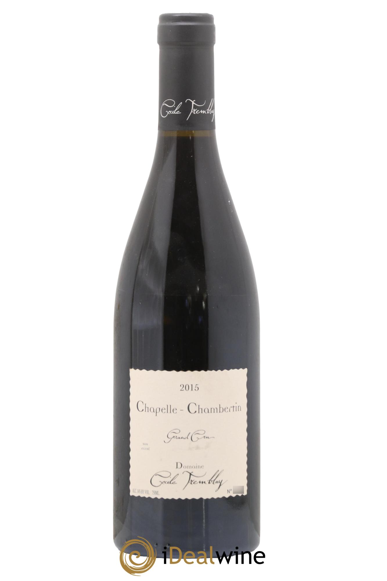 Chapelle-Chambertin Grand Cru Cécile Tremblay 2015 - Lot de 1 bouteille - 0