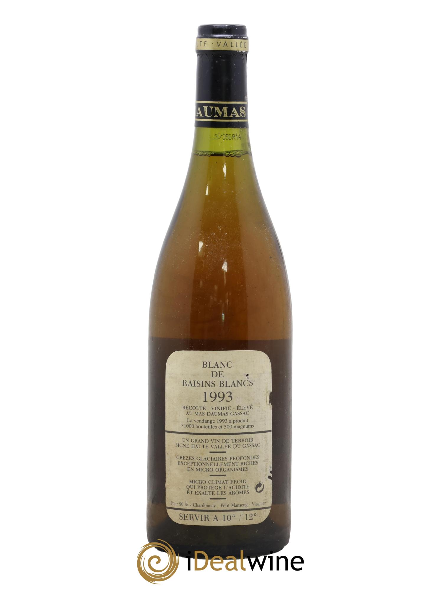 Saint-Guilhem-le-Désert - Cité d'Aniane Mas Daumas Gassac Famille Guibert de La Vaissière 1993 - Posten von 1 Flasche - 1